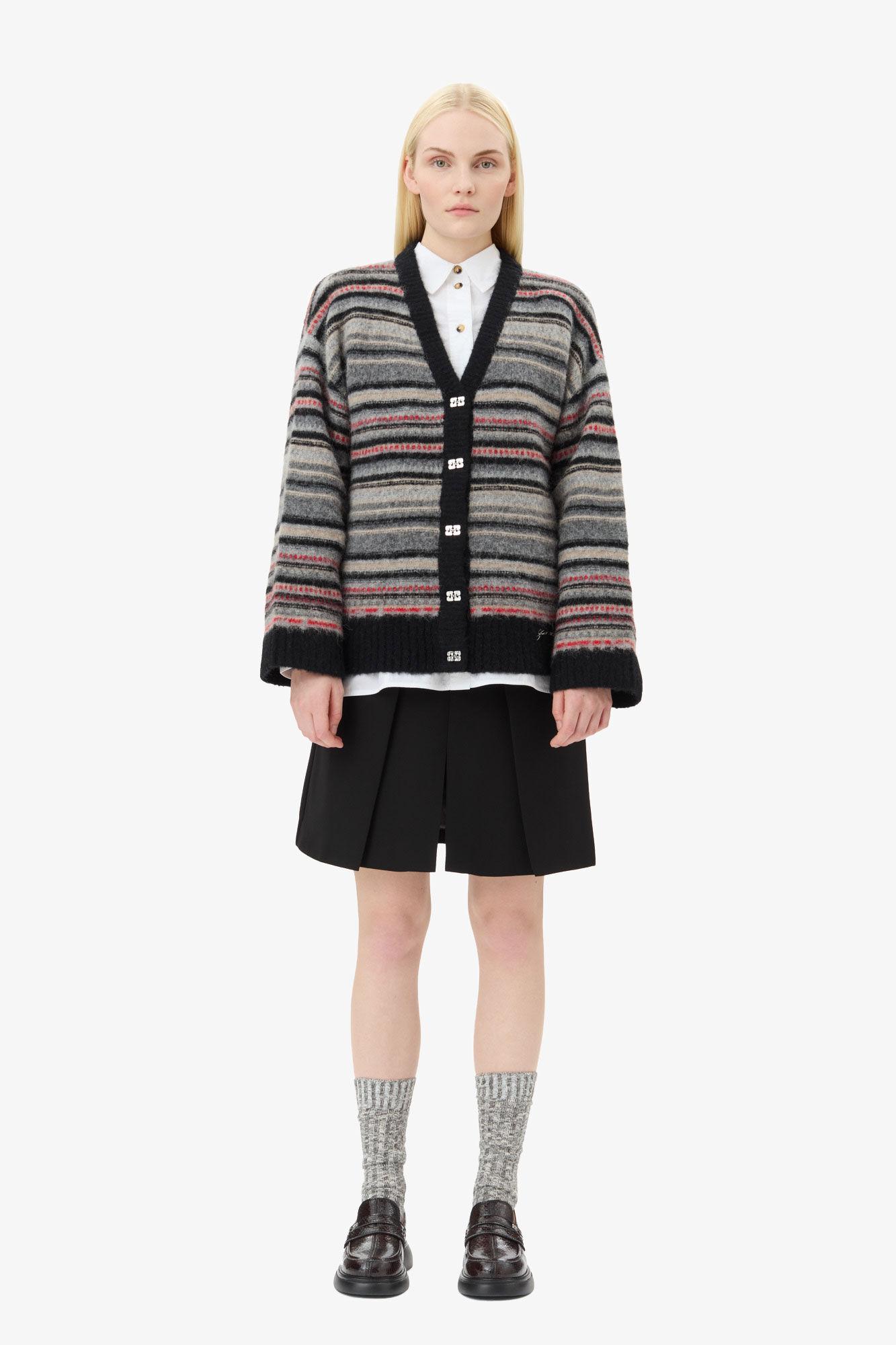 Stripe Boxy Cardigan Product Image