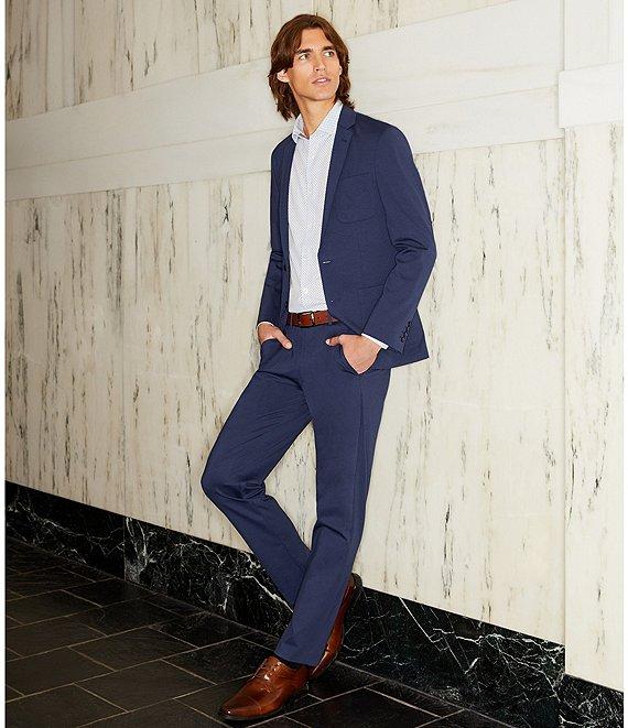Murano Wardrobe Essentials Alex Slim-Fit Knit Flat-Front Suit Separates Dress Pants Product Image