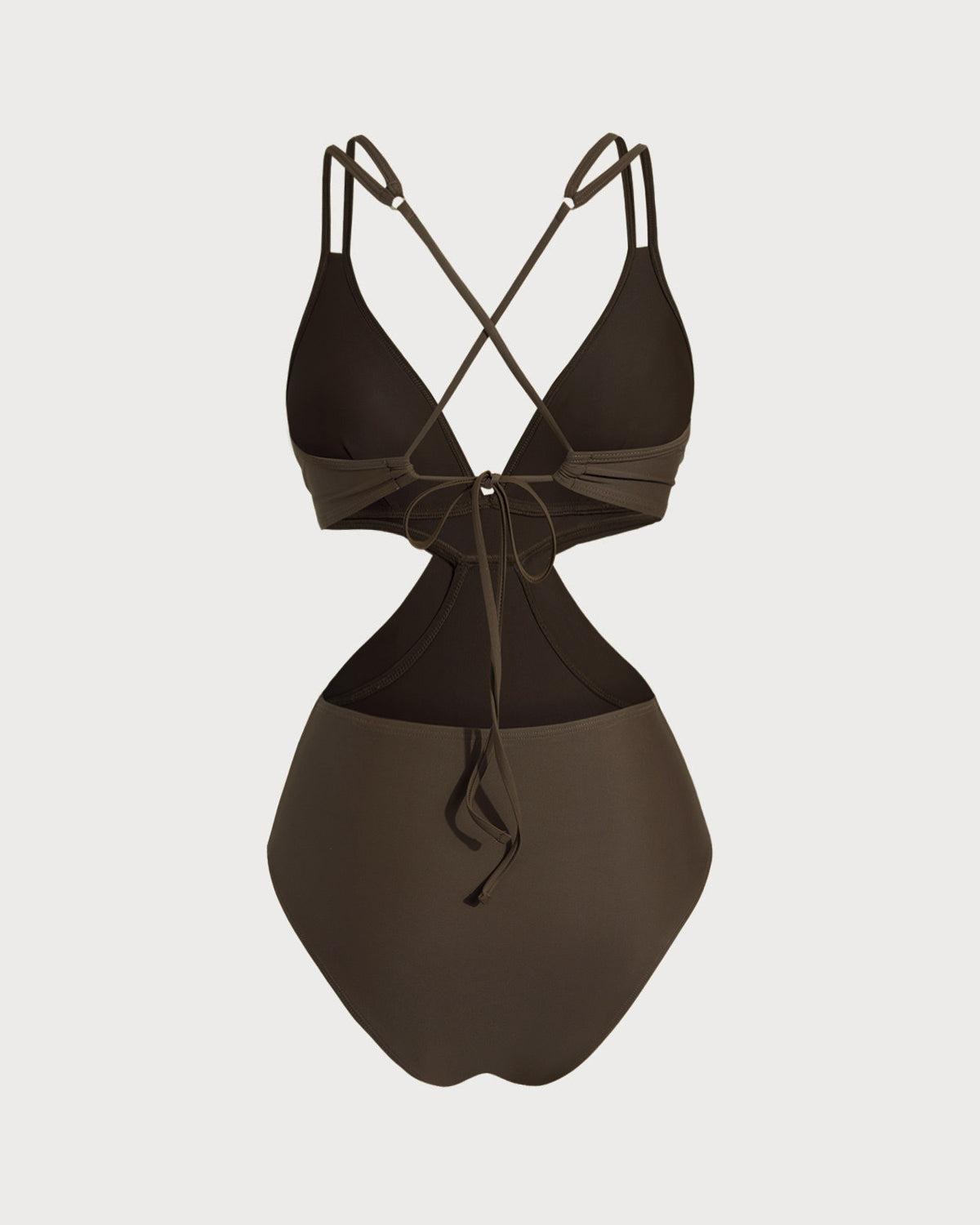 Coffee High Stretch Tankini Set Product Image