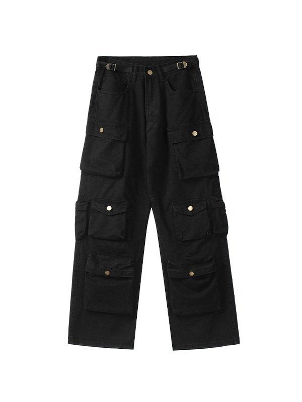 Men's Multi Pockets Loose Cargo Pants Product Image
