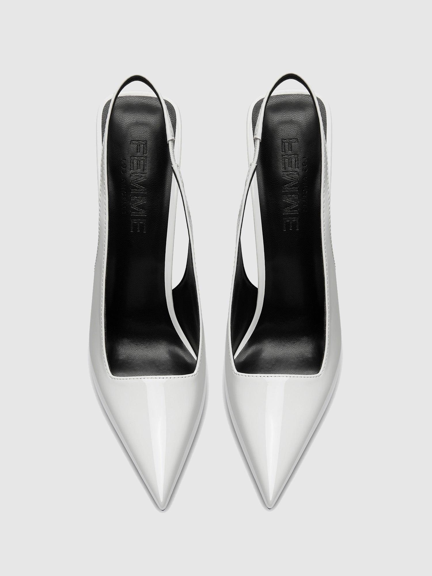 G63 Slingback - Patent White Product Image