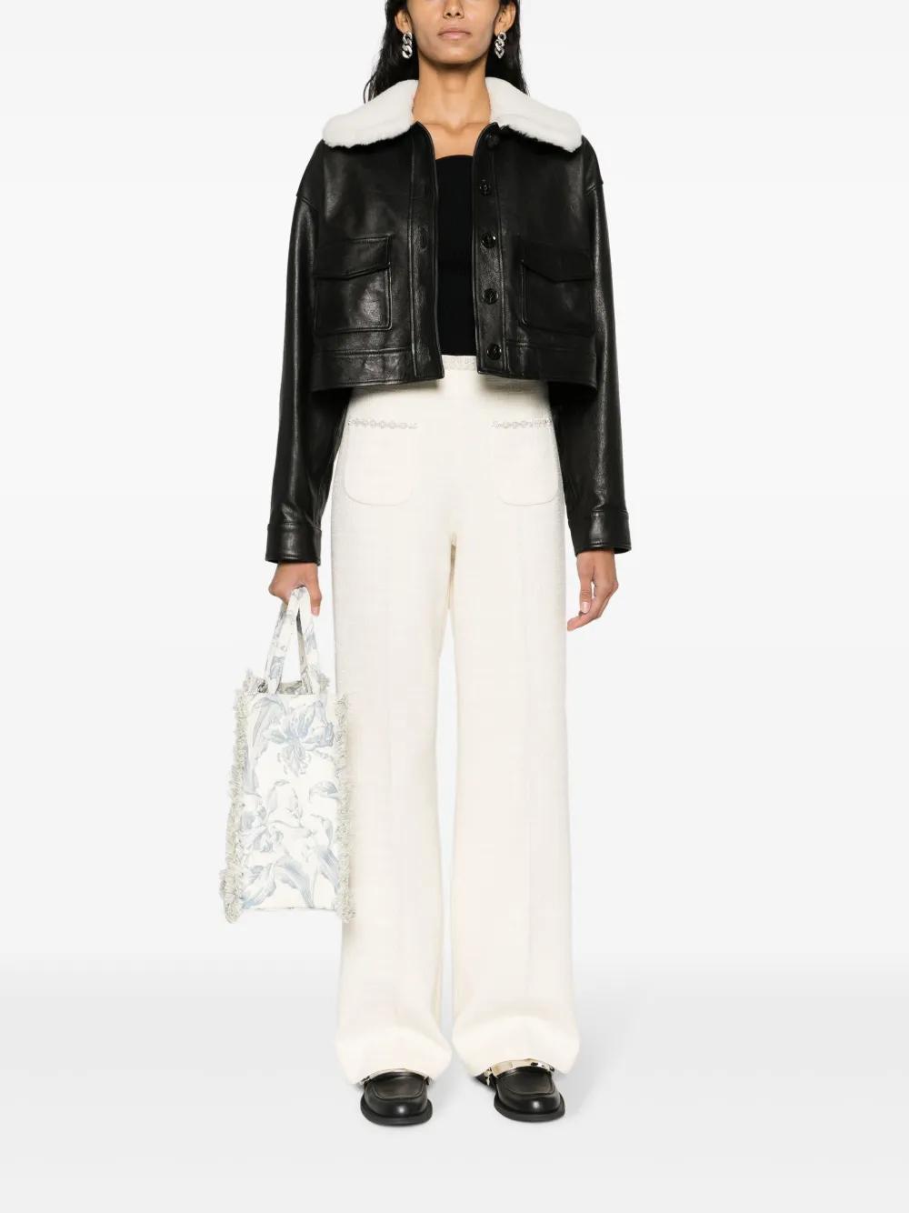 embellished tweed trousers Product Image