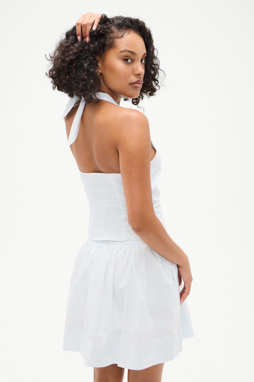 Cottage Striped Halter Top - Saltwater Stripe Product Image