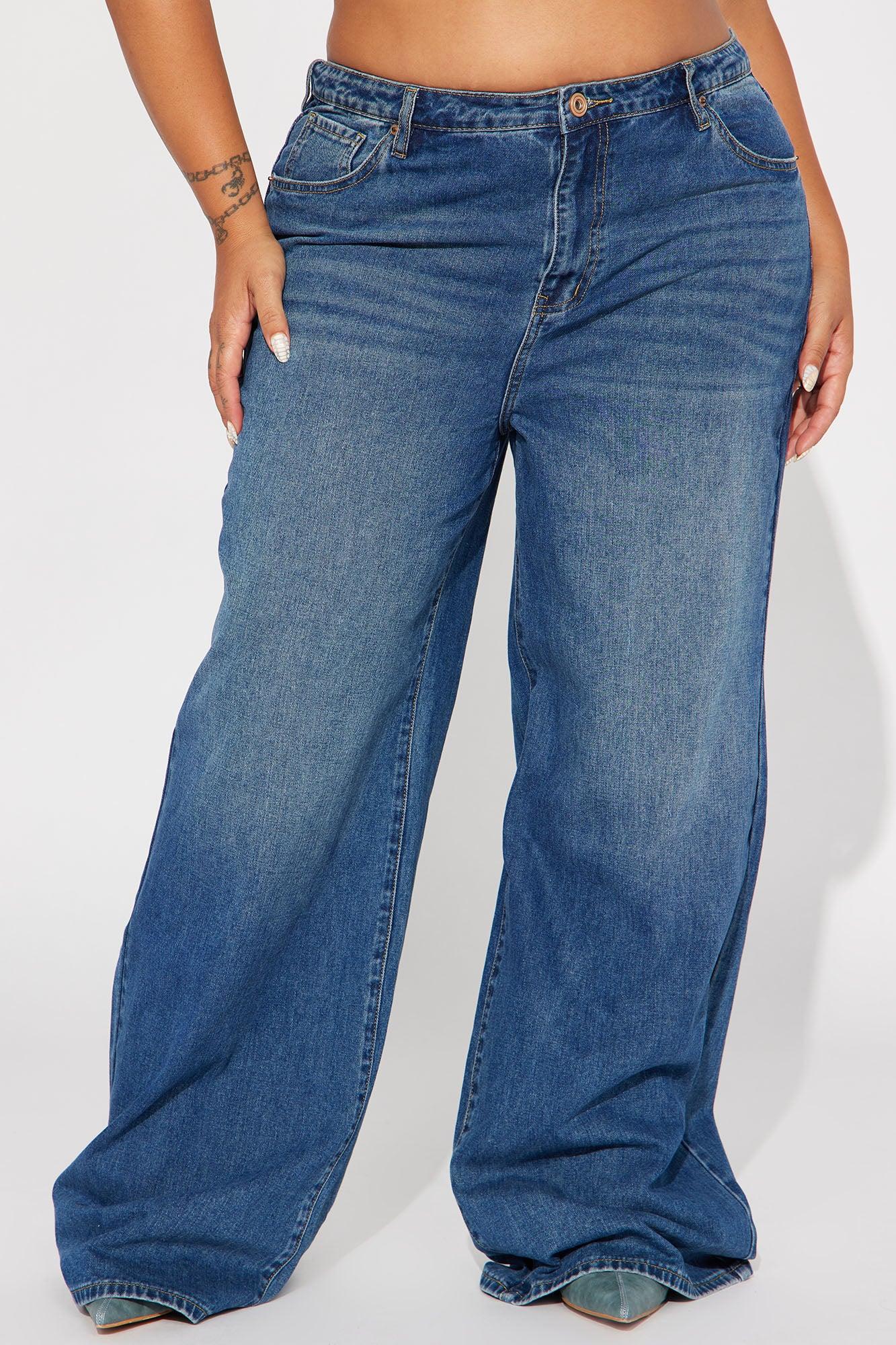 Chelsea Drop Waist Baggy Jeans - Medium Wash Product Image
