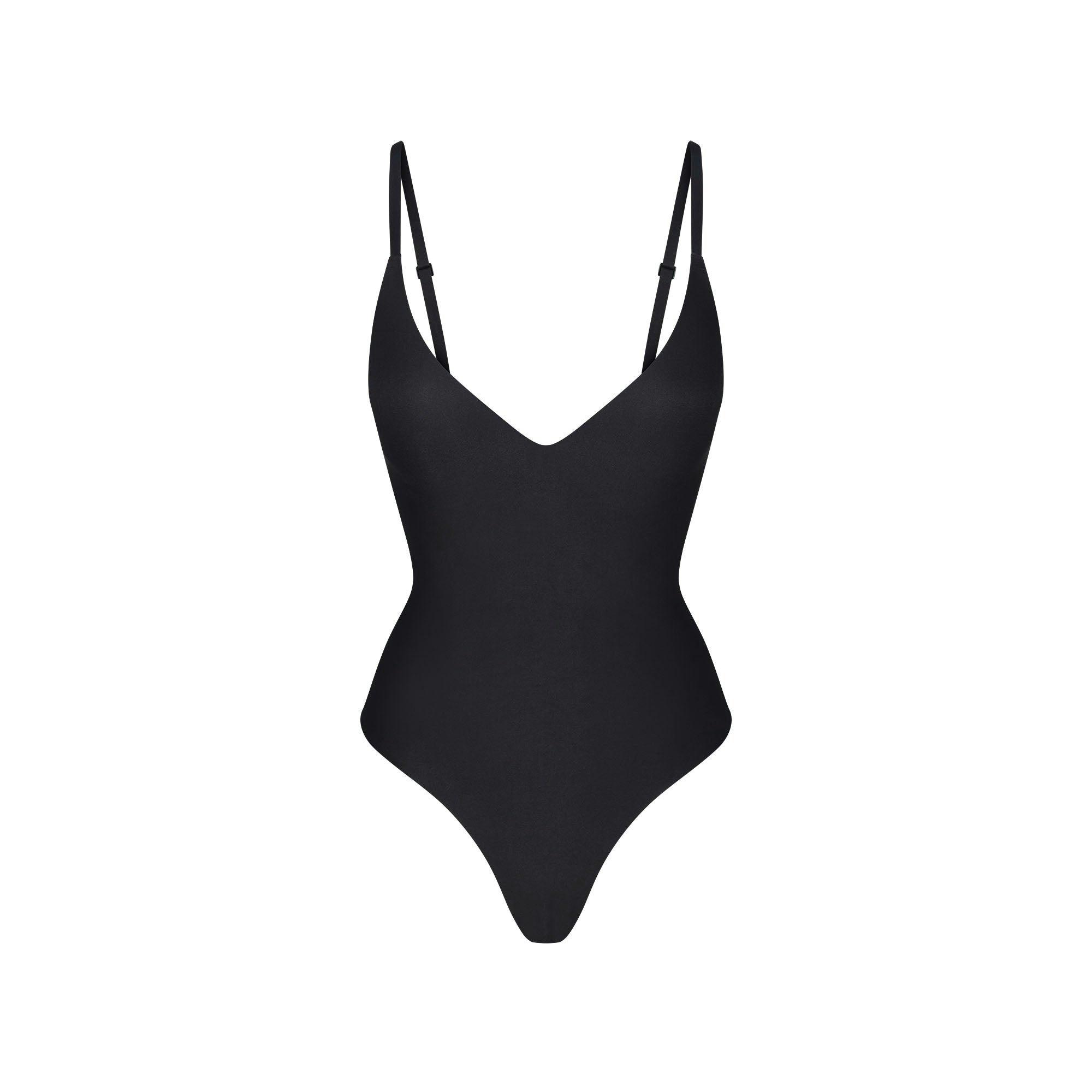 SKIMS BODY PUSH-UP THONG BODYSUIT | ONYX Product Image