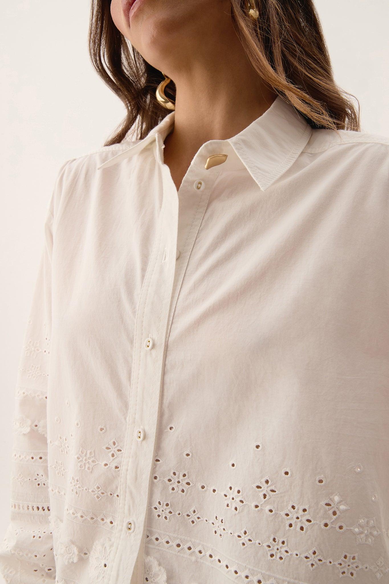 Cloud Embroidered Shirt Product Image