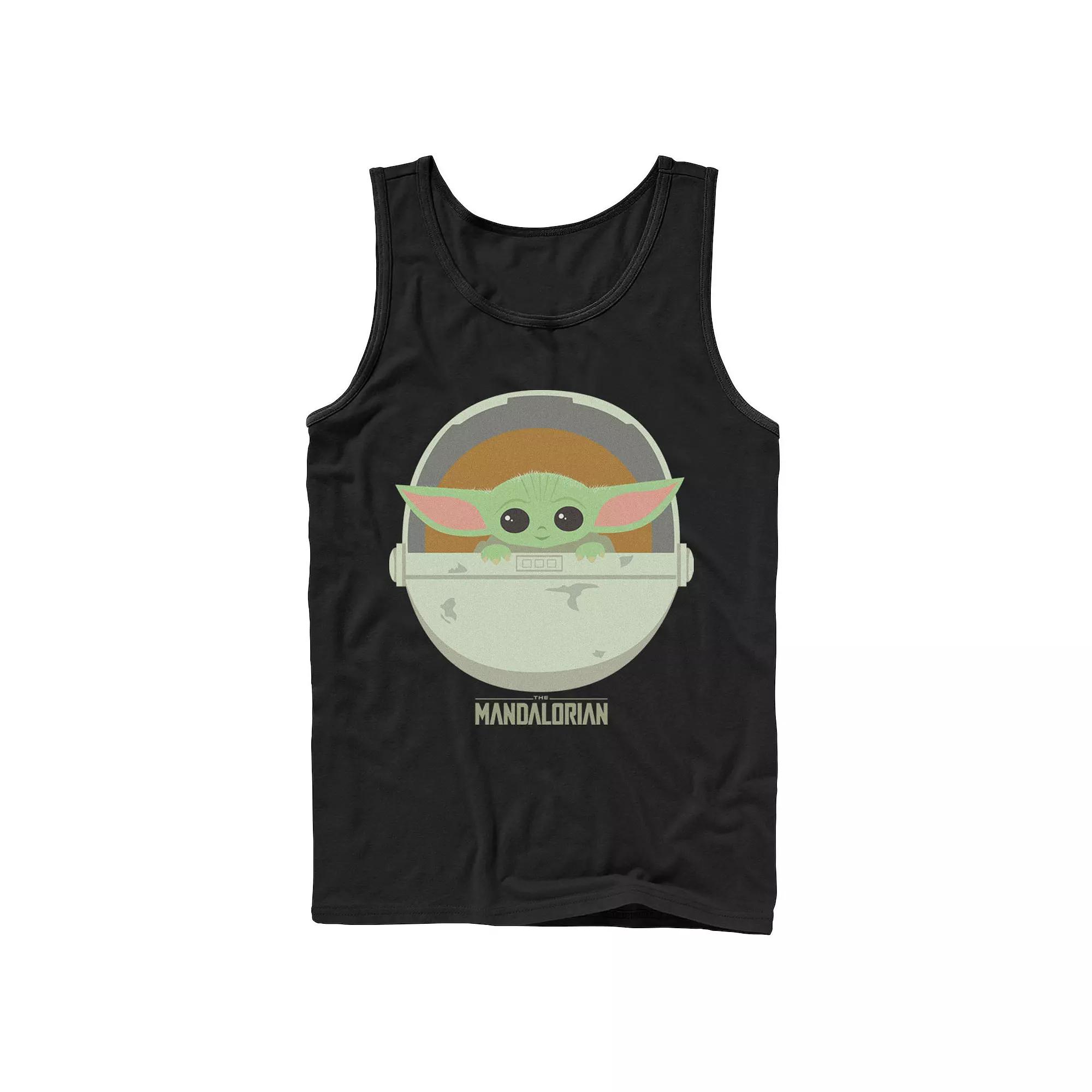 Men's Star Wars The Mandalorian The Child Bassinet Portrait Tank Top,  Product Image