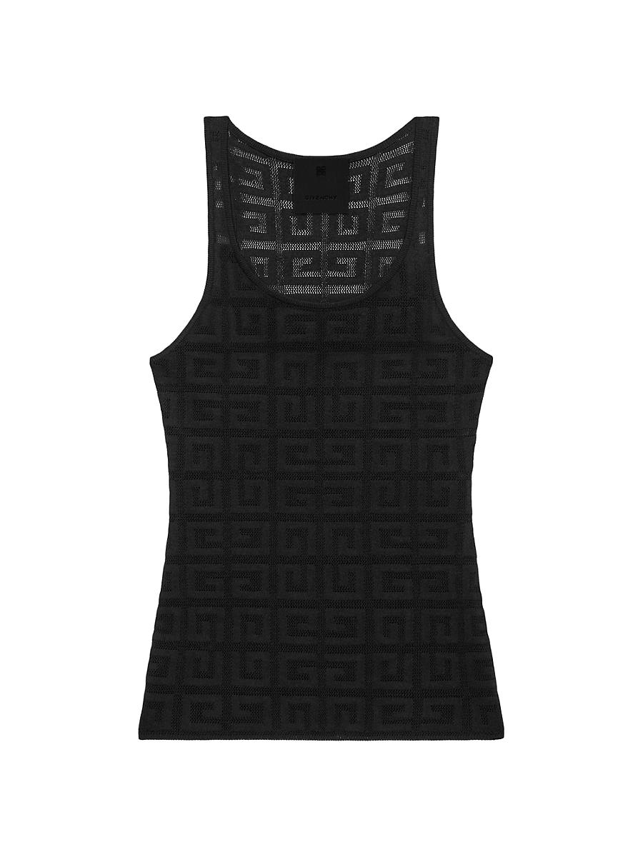 Womens Slim Fit Tank Top in 4G Jacquard Product Image