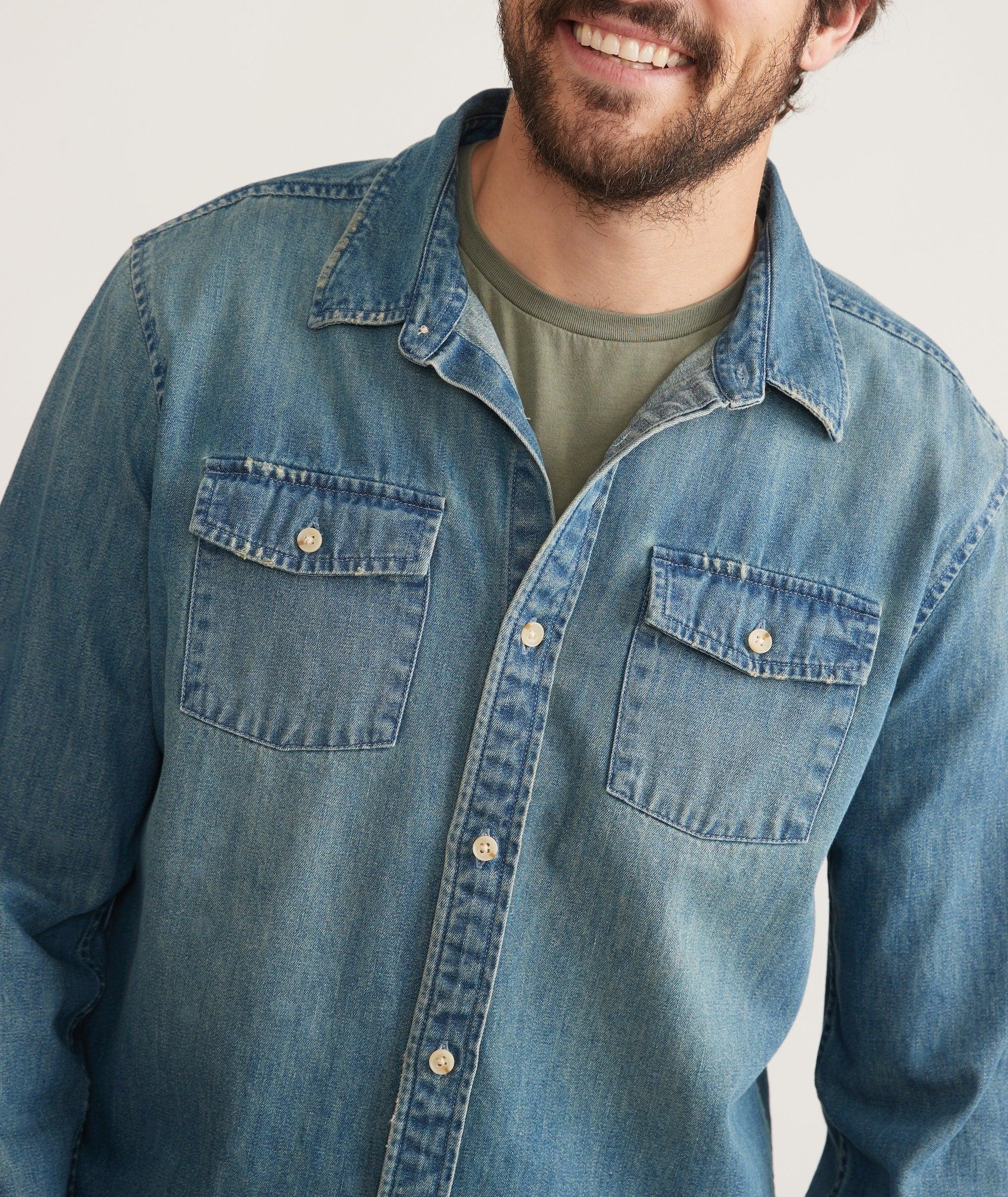 Long Sleeve Classic Denim Shirt Product Image