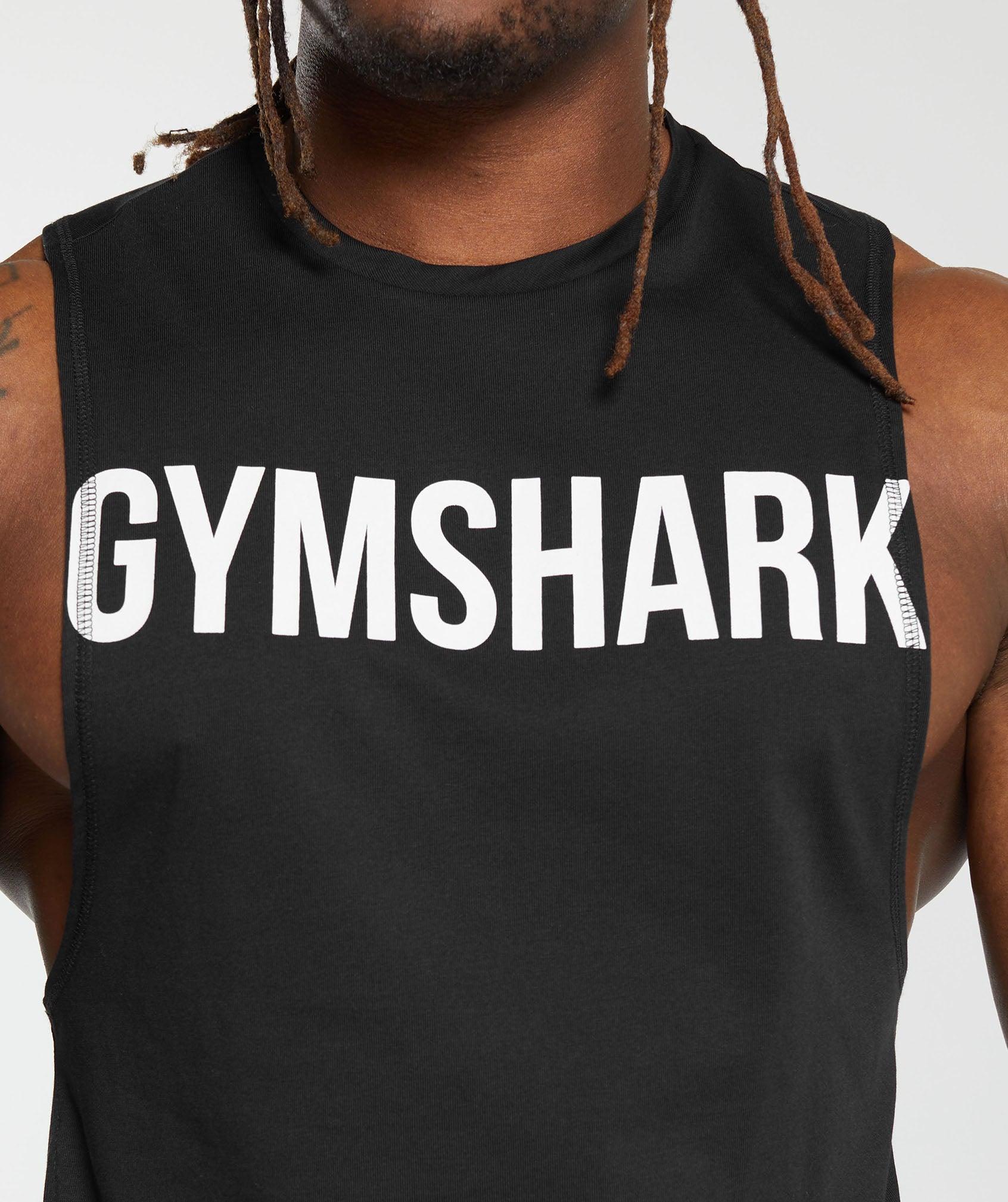 Gymshark Impact Drop Arm Tank - Black Male Product Image
