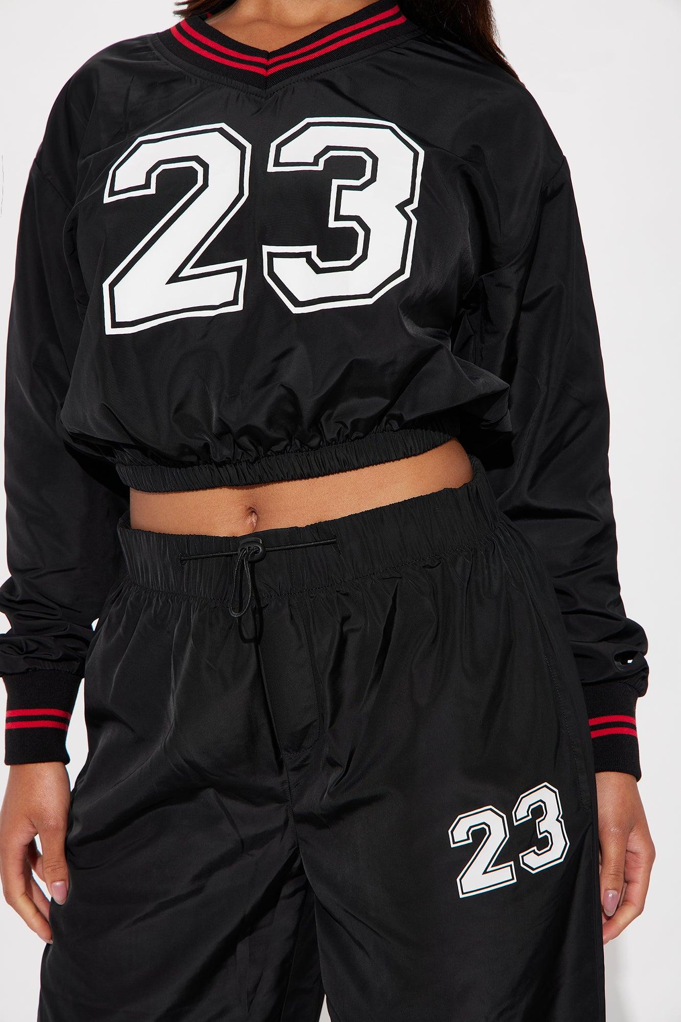 Twenty Three Windbreaker Pant Set - Black Product Image
