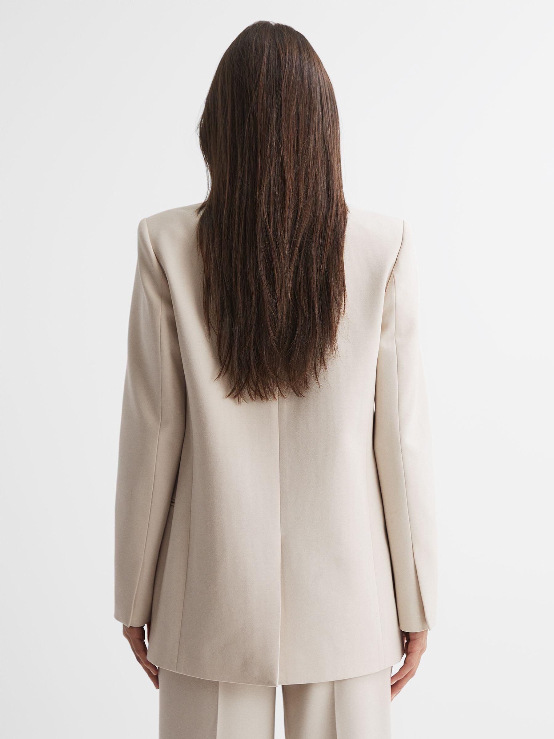 Tailored Fit Single Breasted Suit Blazer in Neutral Product Image