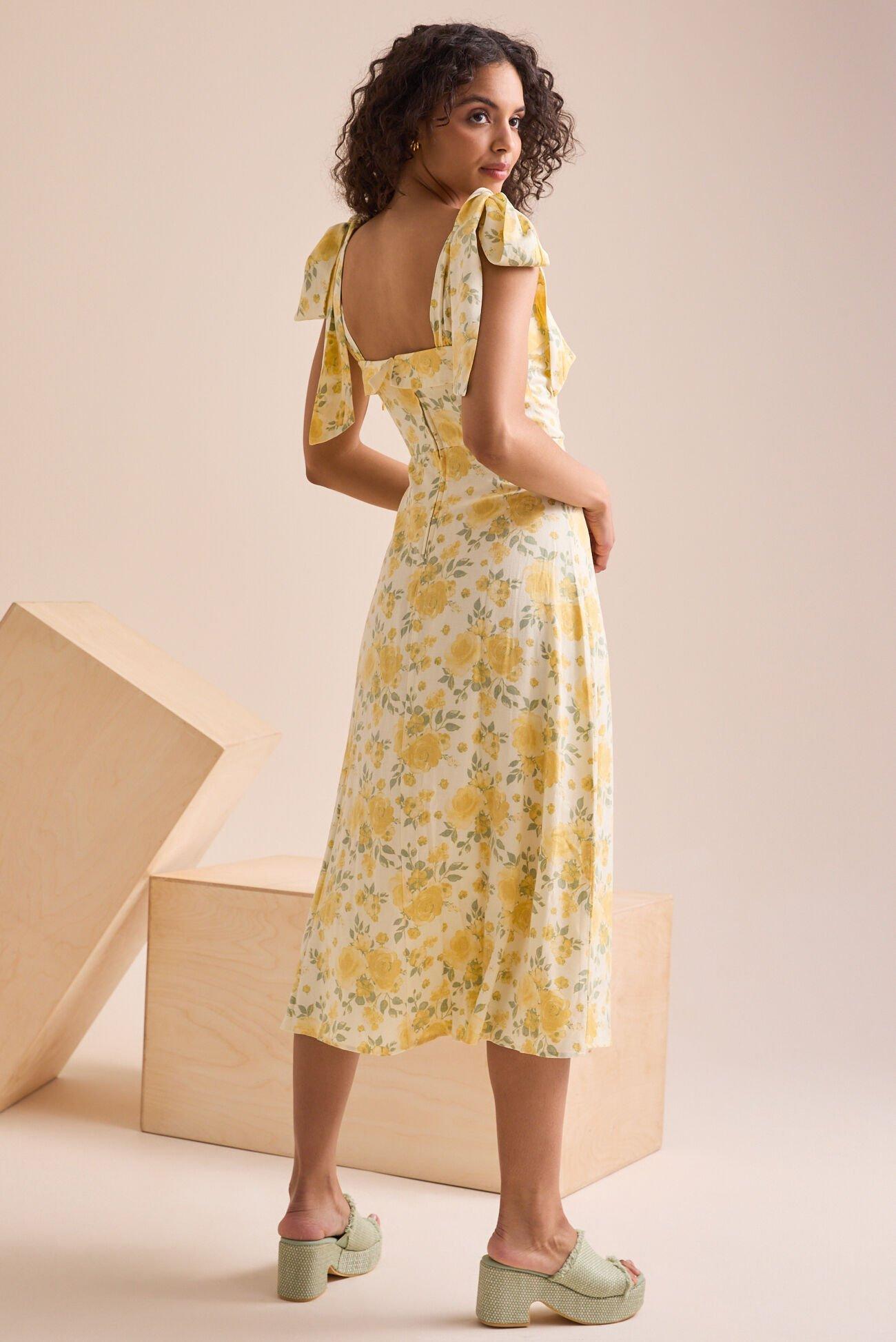 Selena Floral Midi Dress Product Image