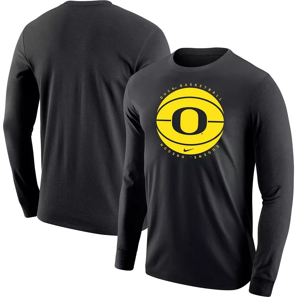 Men's Nike Black Oregon Ducks Basketball Long Sleeve T-Shirt,  Product Image