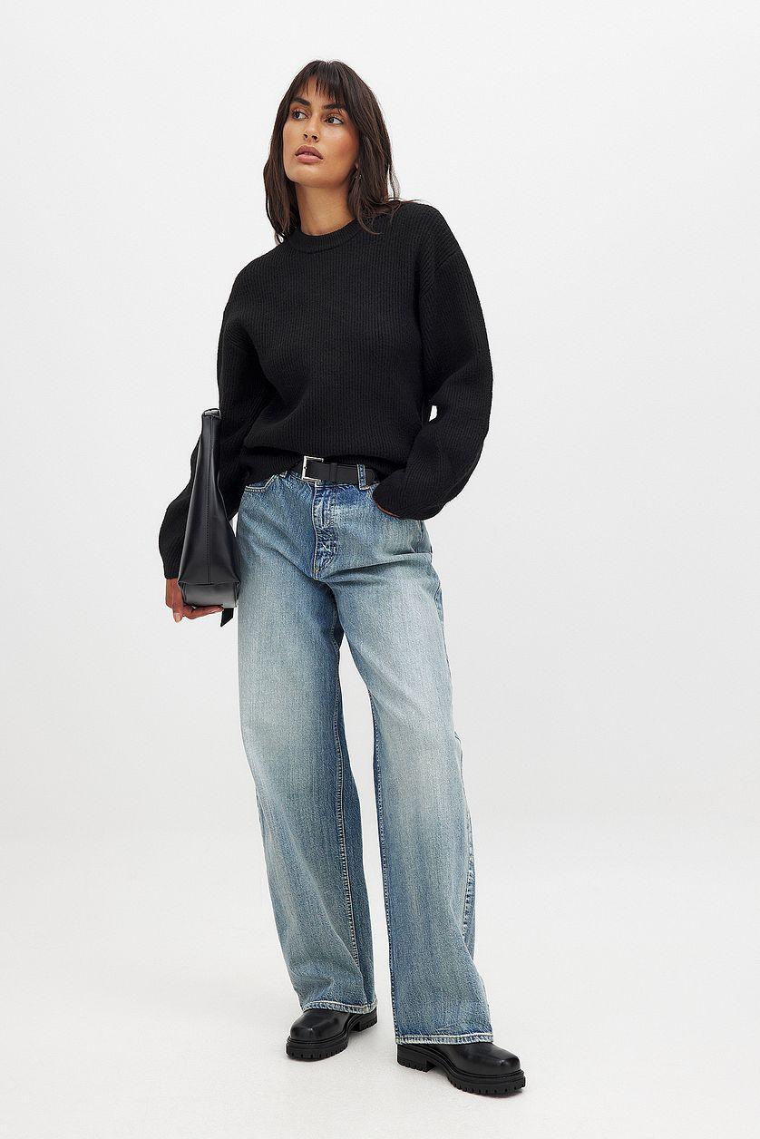 Knitted Volume Sleeve Sweater Product Image