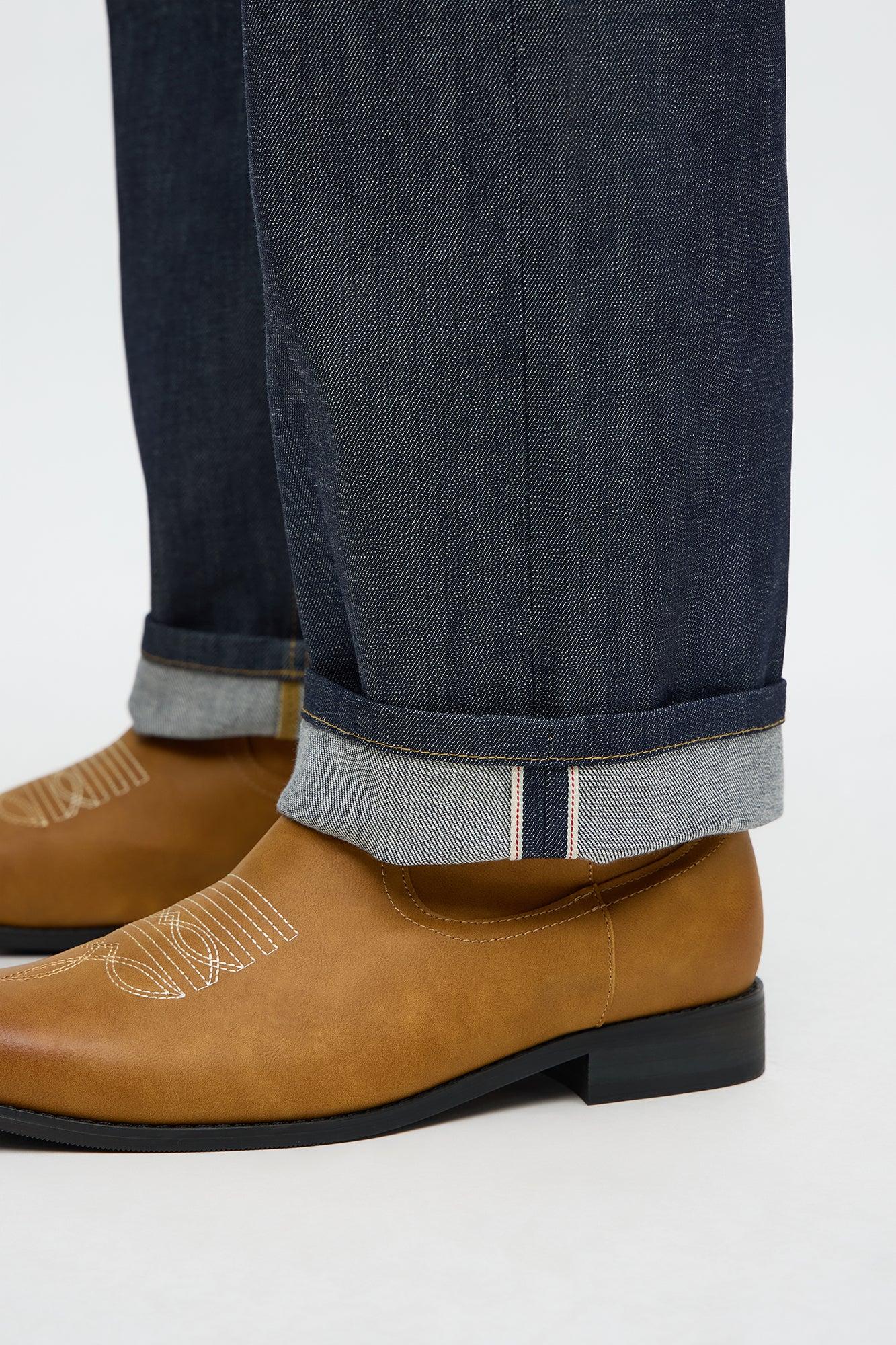 Slim Raw Selvedge Jeans - Indigo Male Product Image