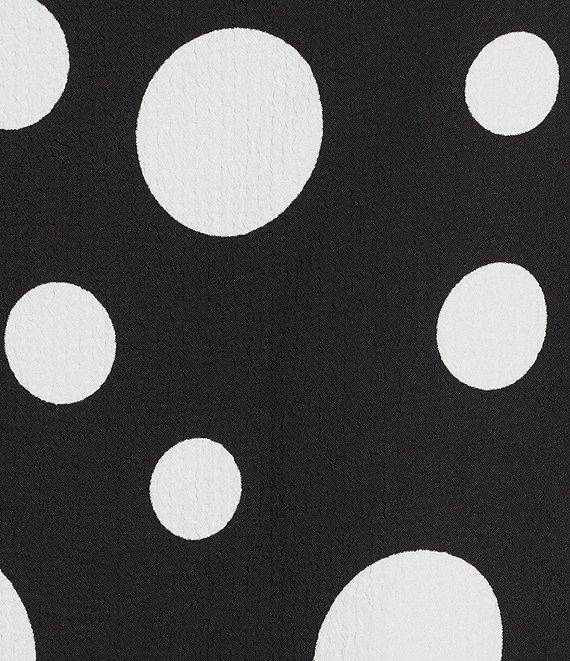 IC Collection Woven Dot Print Cowl Neck Sleeveless High-Low Coordinating Tank Top Product Image