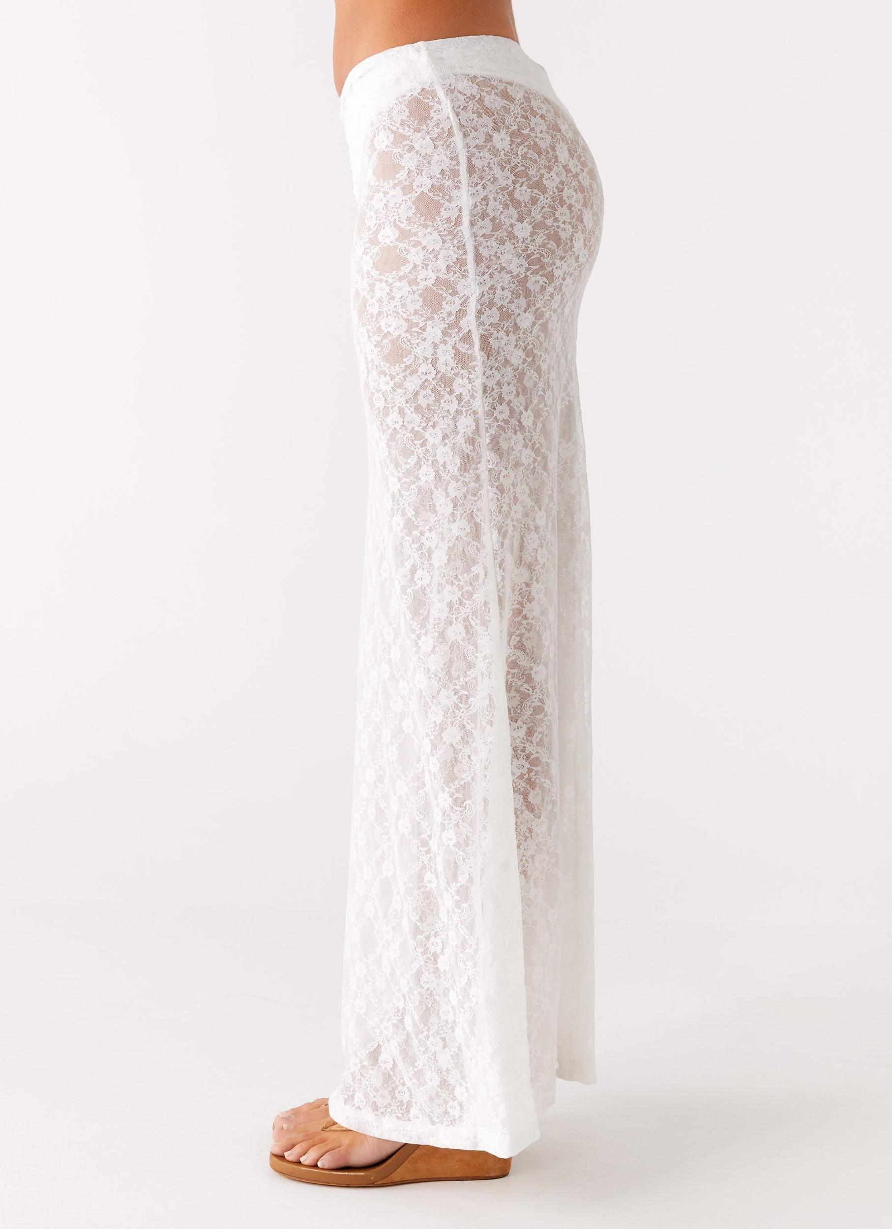 Jaz Lace Maxi Skirt - White Product Image