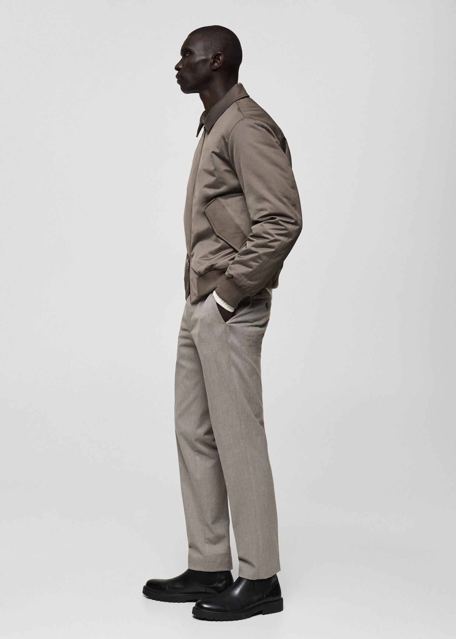 Quilted water repellent jacket - Men | MANGO USA Product Image