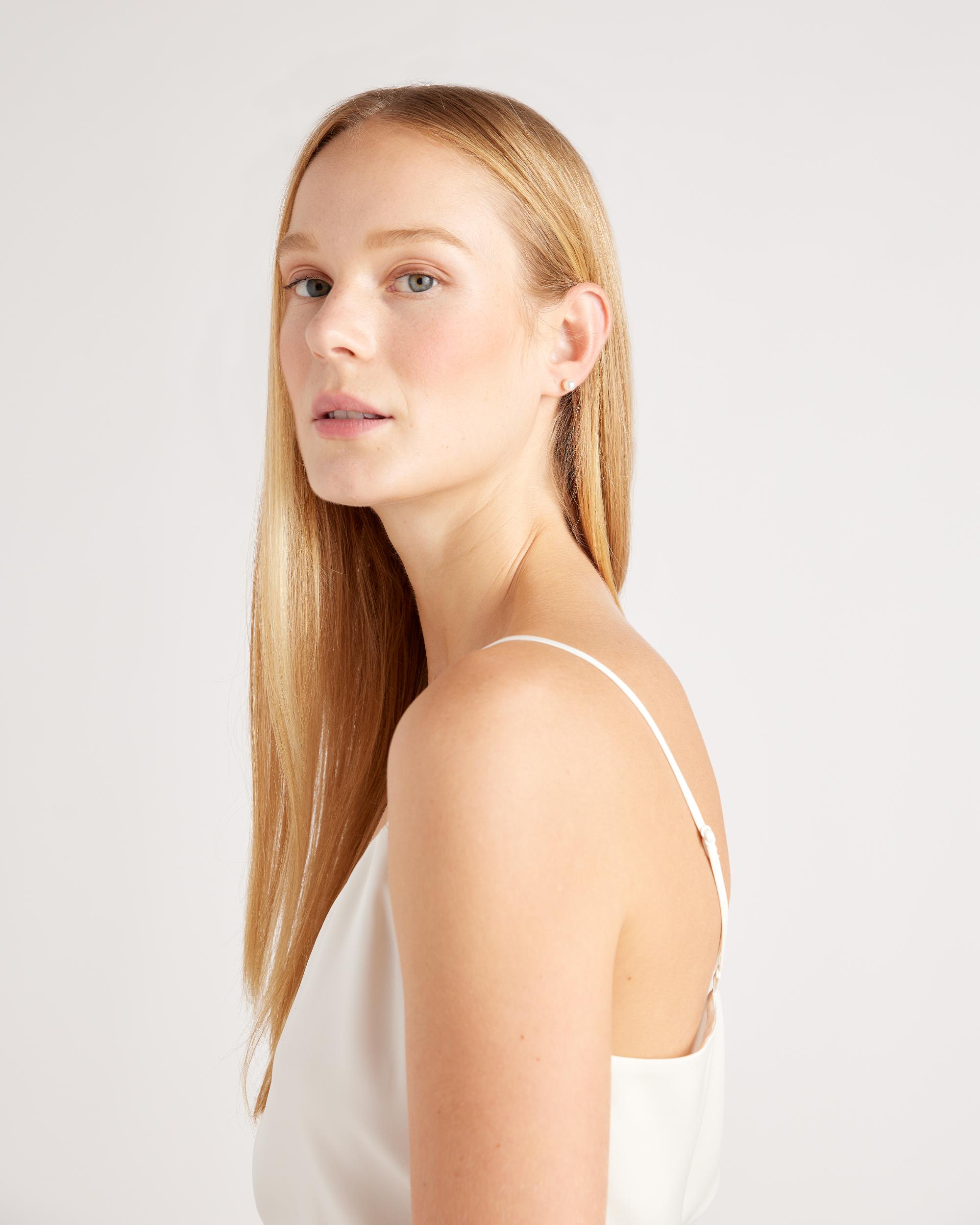 Quince | Women's 14k Gold Line Stud Earrings Product Image