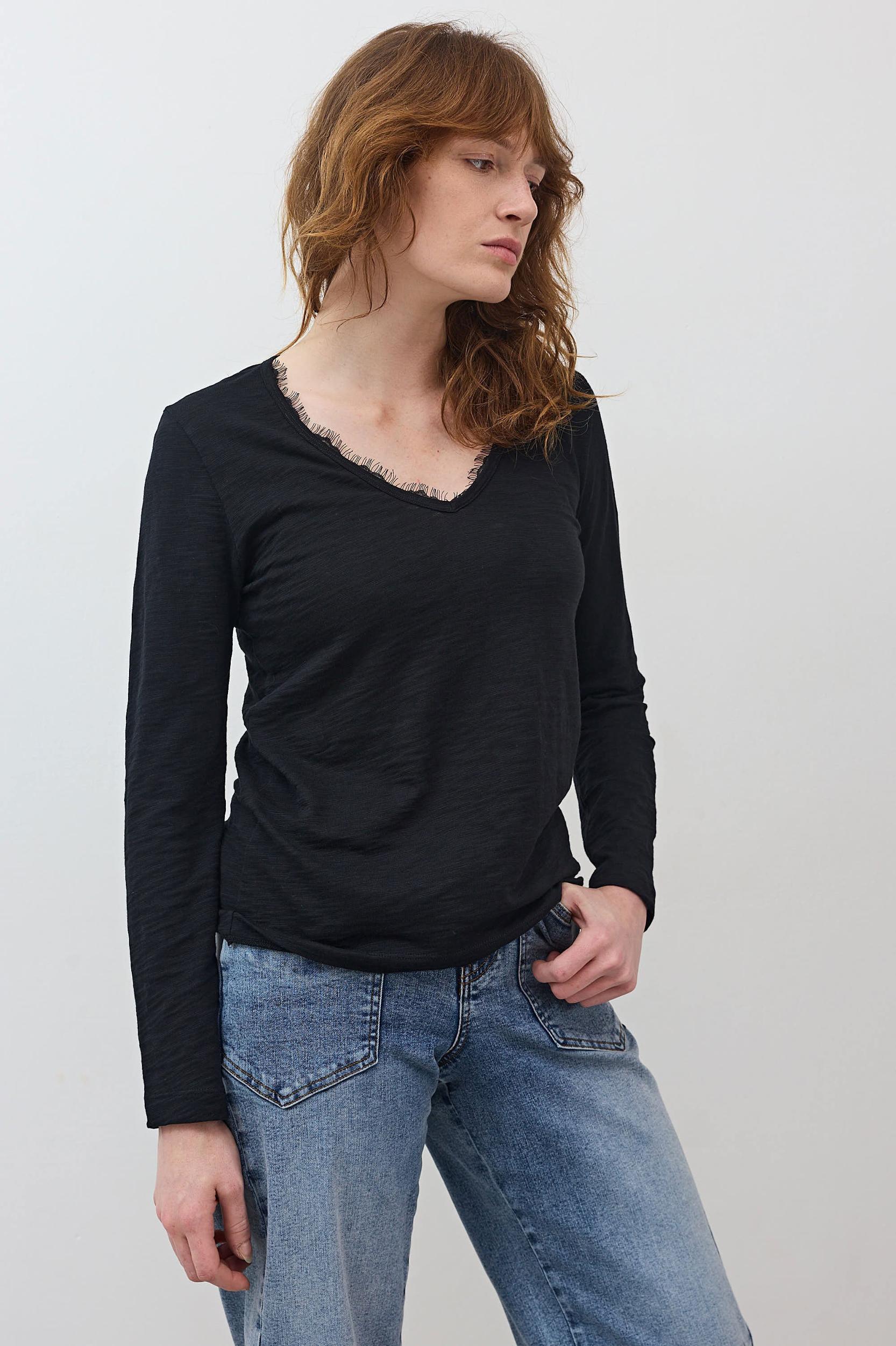 Out from Under Lace Trim Long Sleeve Product Image