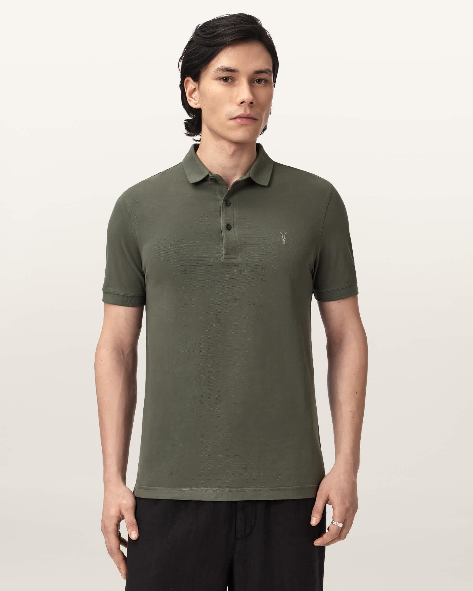 Reform Short Sleeve Polo Shirts 2 Pack WHITE/PITCH GREEN | ALLSAINTS US Product Image
