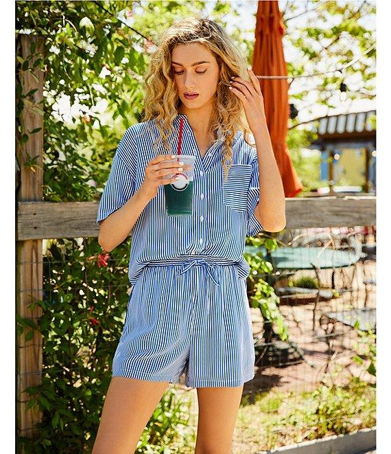 A Loves A Stripe Woven Mid Rise Coordinating Camp Shorts Product Image