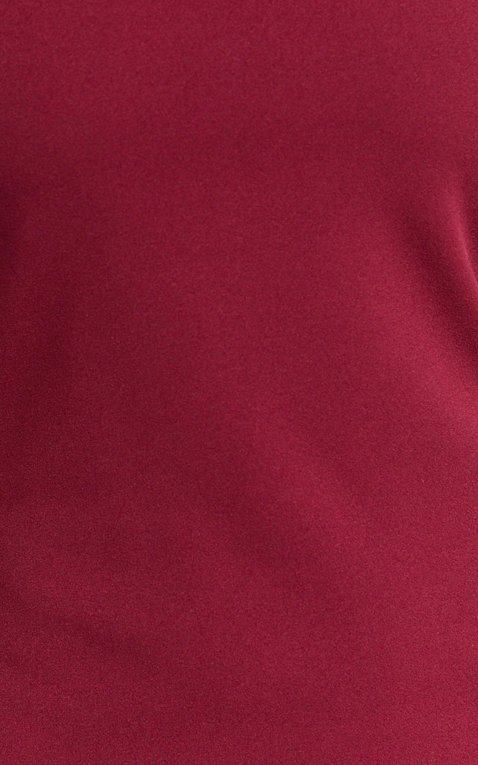 Bindi Boat Neck Bodycon Mini Dress in Wine Product Image