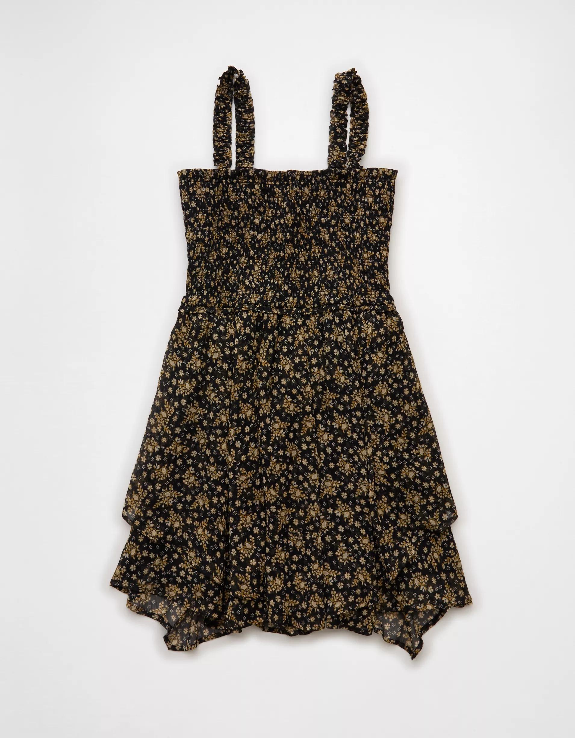 AE Handkerchief Hem Ruffle Floral Mini Dress Product Image