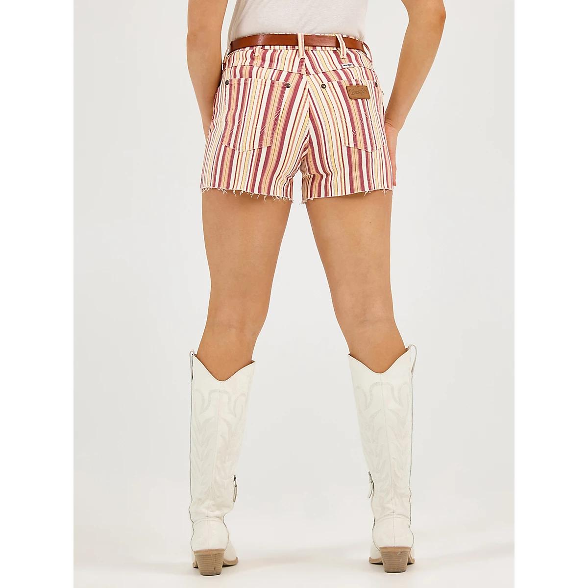 Women's Wrangler® Striped Cowboy Shorts in Natalie Stripe Product Image