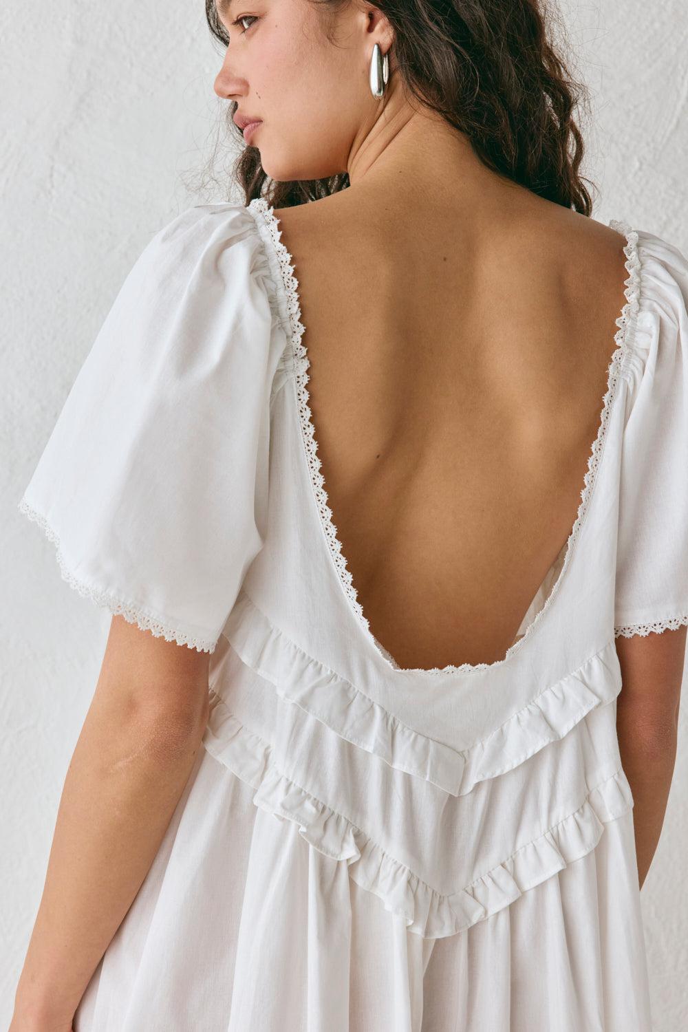 La Prairie Smock Midi Dress White Product Image