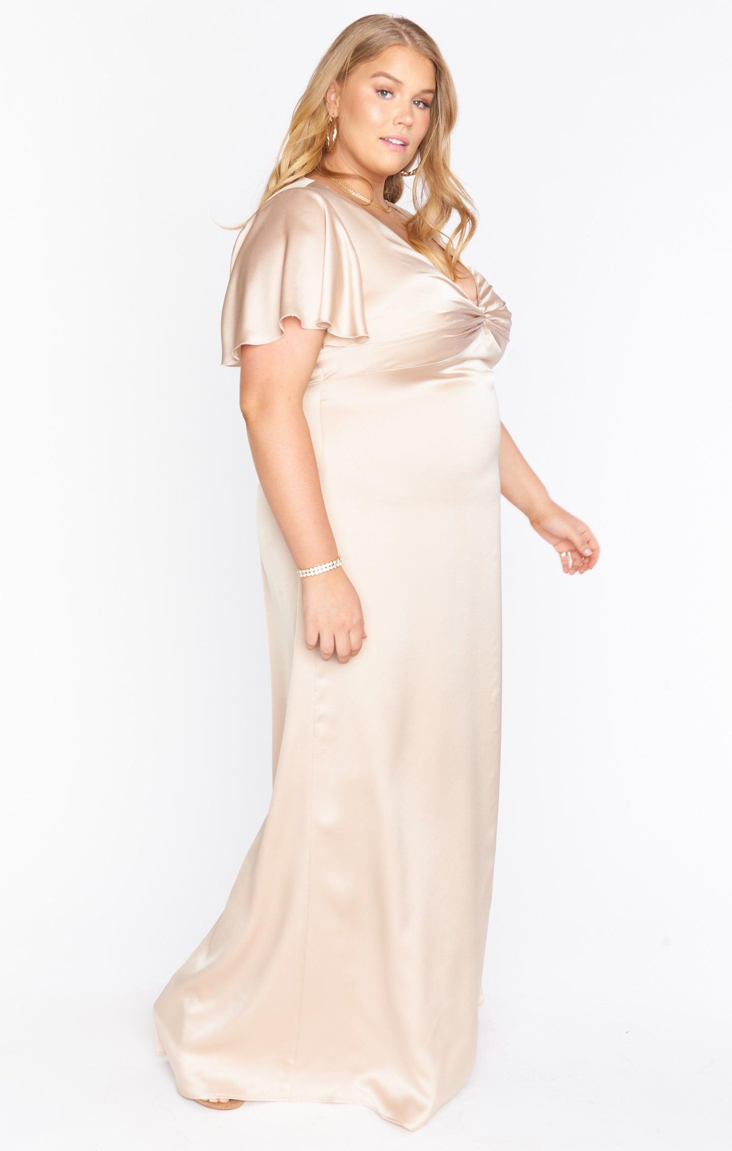 Rome Twist Gown ~ Black Luxe Satin Product Image