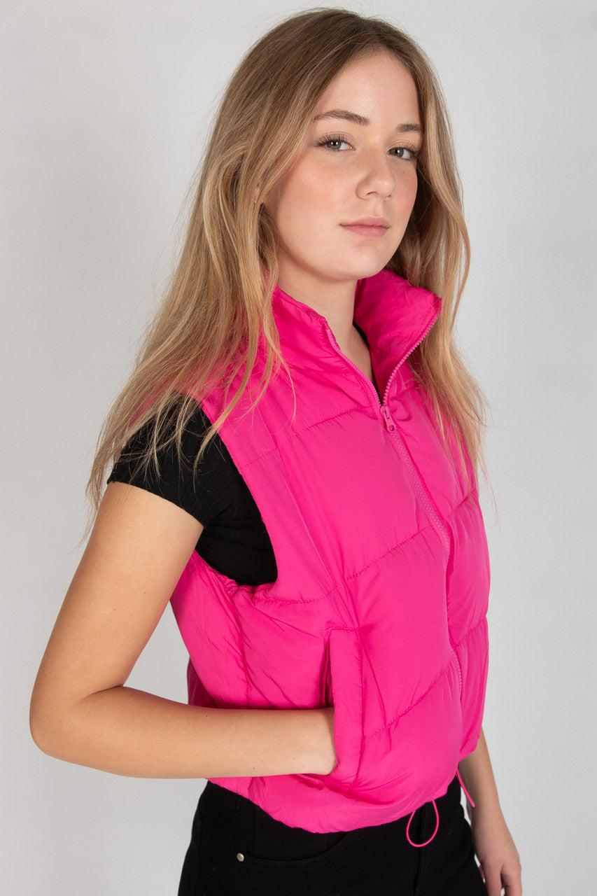 Cropped Puffer Vest Product Image