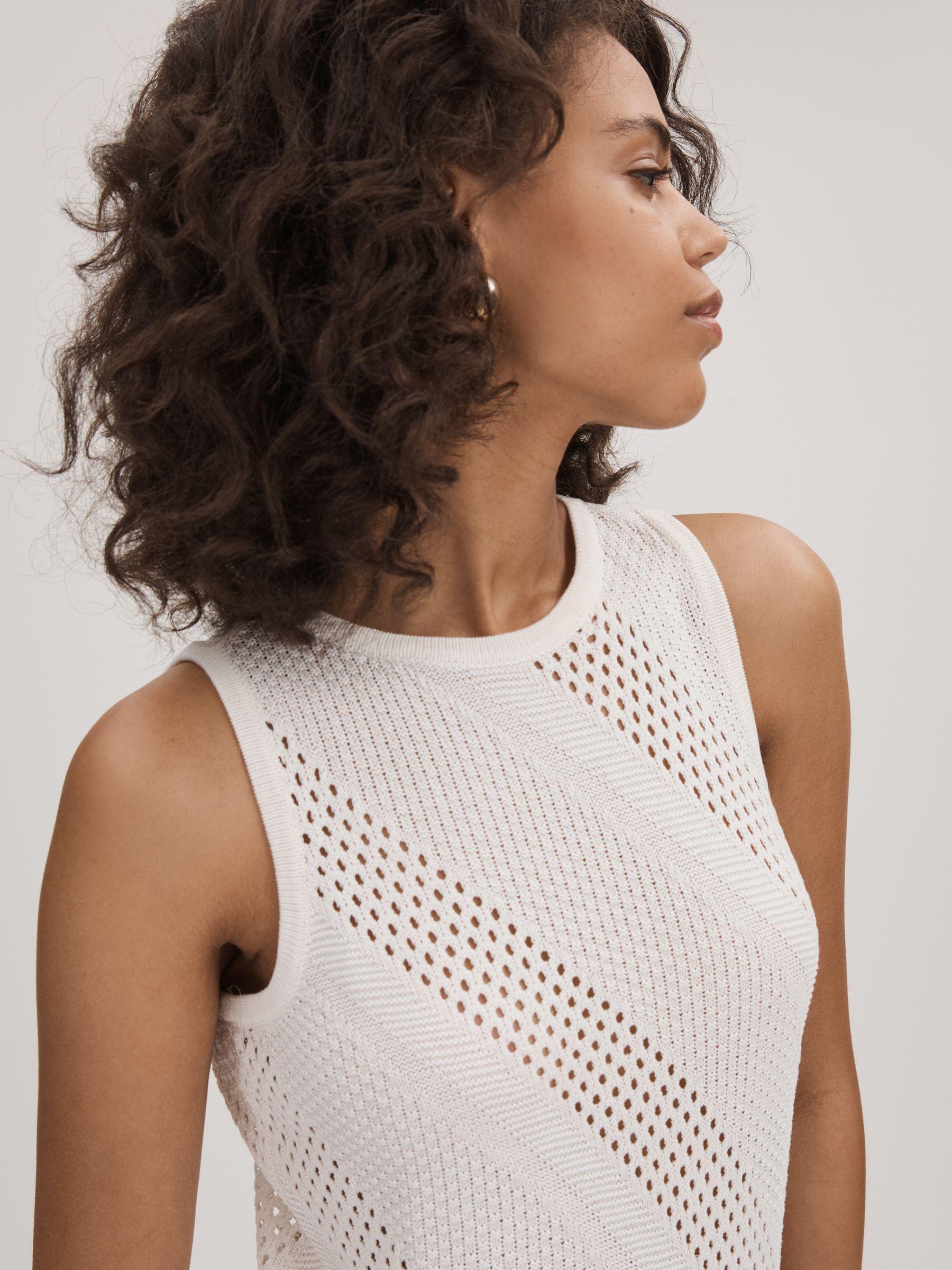 Florere Crochet Midi Dress in Ivory Product Image