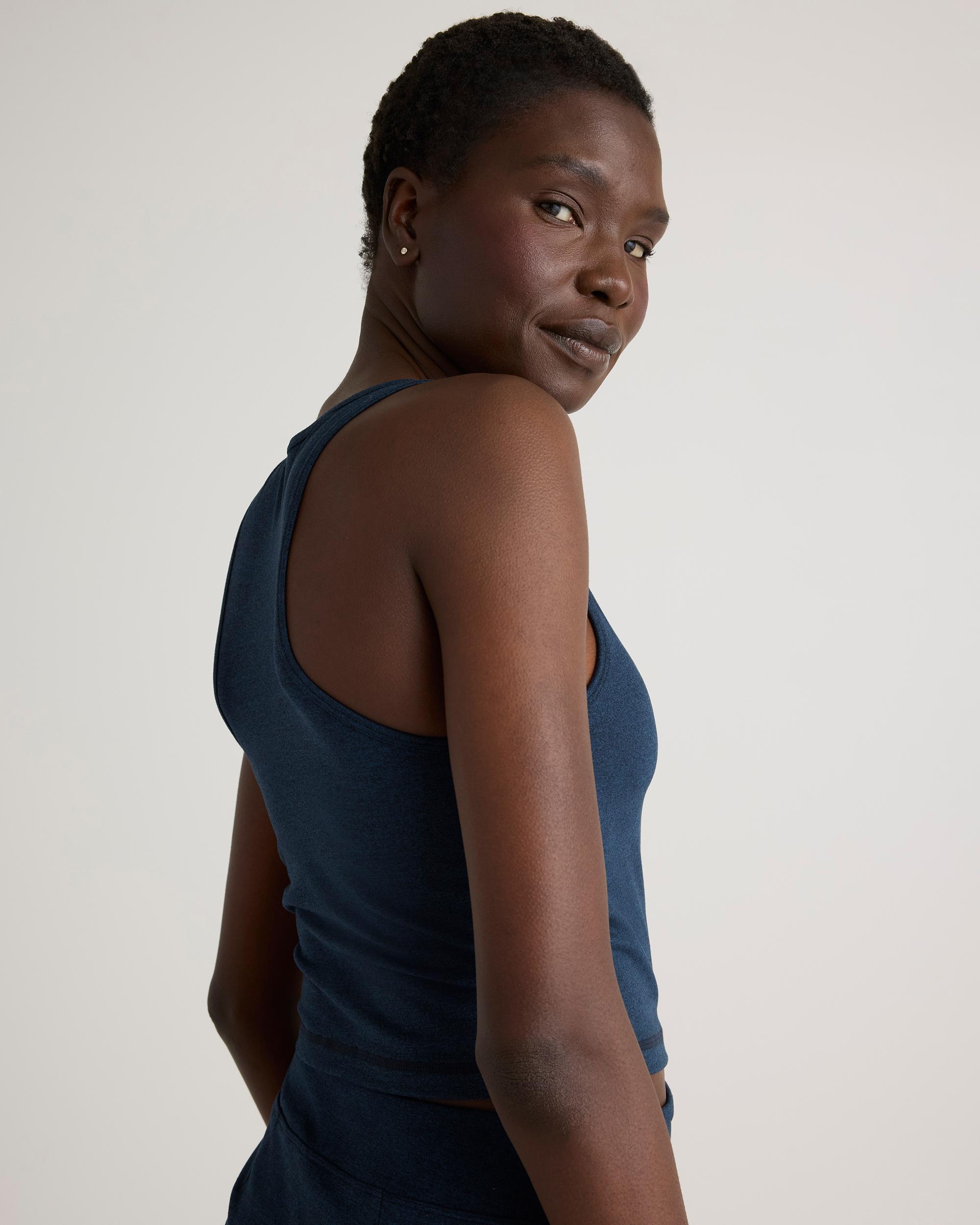 Quince | Women's Ultra-Soft High Neck Cropped Tank Top Polyester Product Image