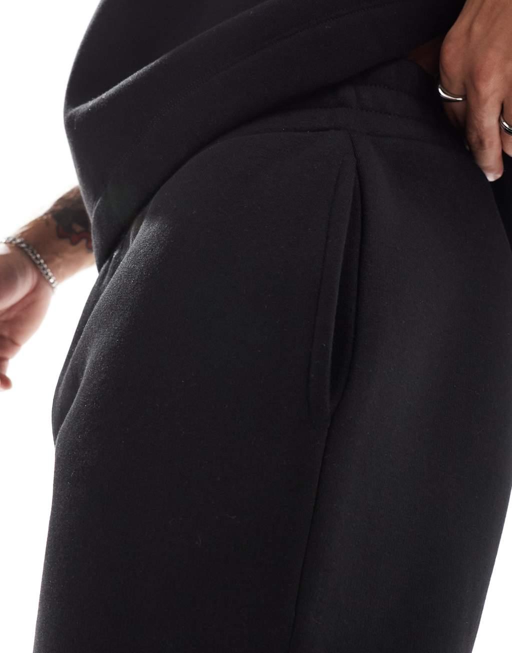ASOS DESIGN straight leg sweatpants in black - part of a set Product Image