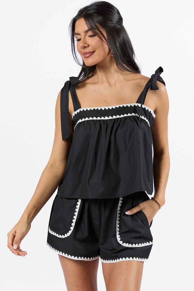 Island Groove Black Stitched Trim Two Piece Set Product Image