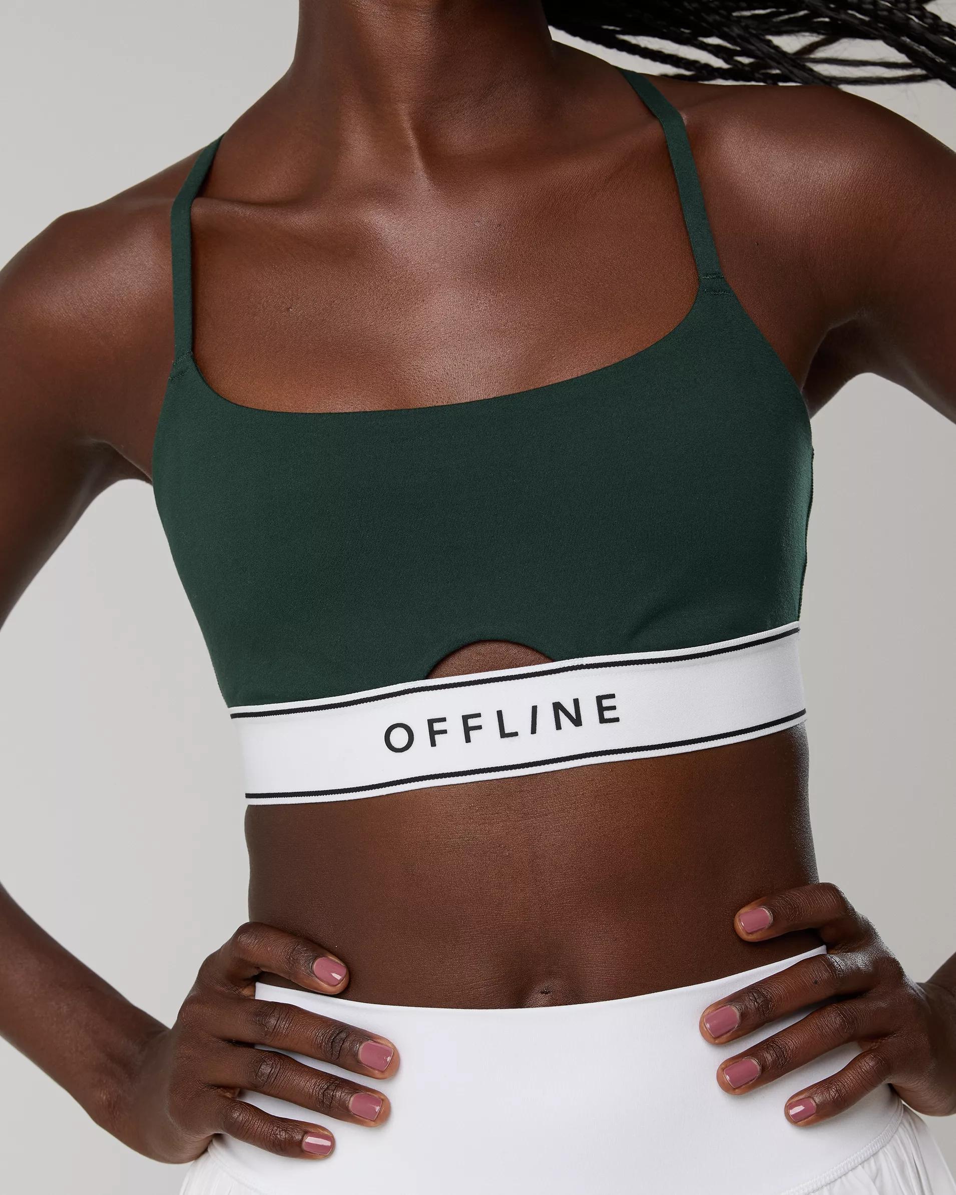 OFFLINE By Aerie The Hugger Logo Elastic Sports Bra Product Image