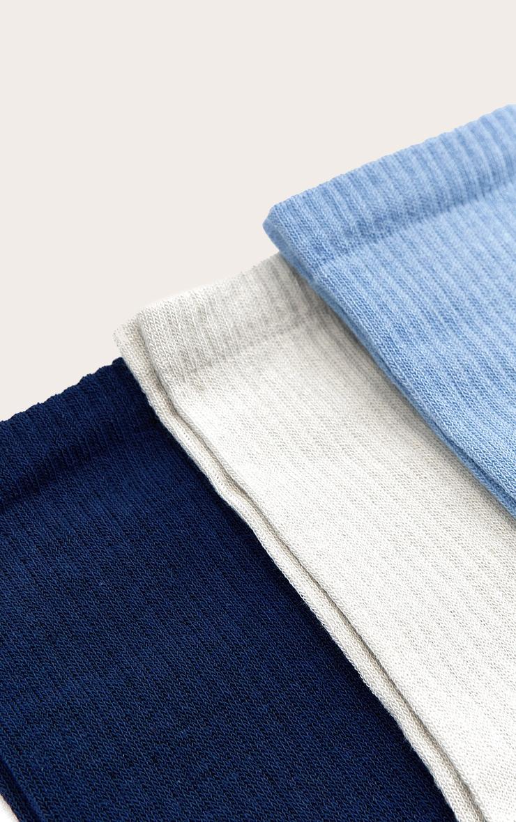 Blue 3 Pack Tonal Socks Product Image
