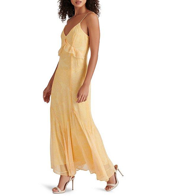 Steve Madden Gracie Lace V Neck Sleeveless A-Line Maxi Dress Product Image