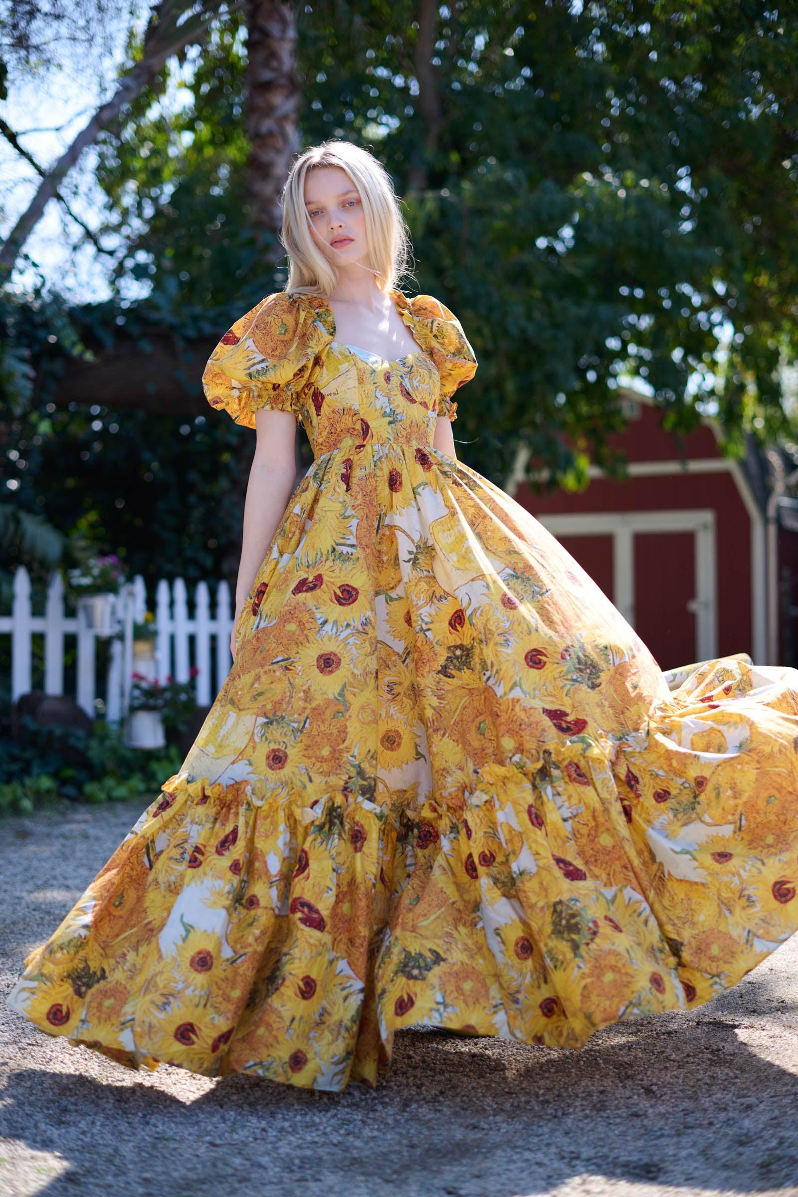 Sunflowers Cotton Ritz Gown Product Image