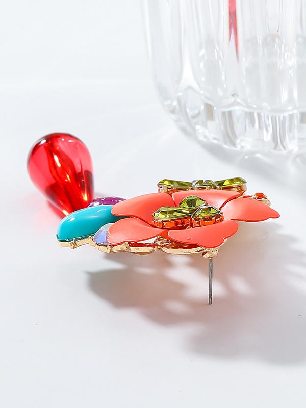 Flower Shape Drop Earrings Product Image