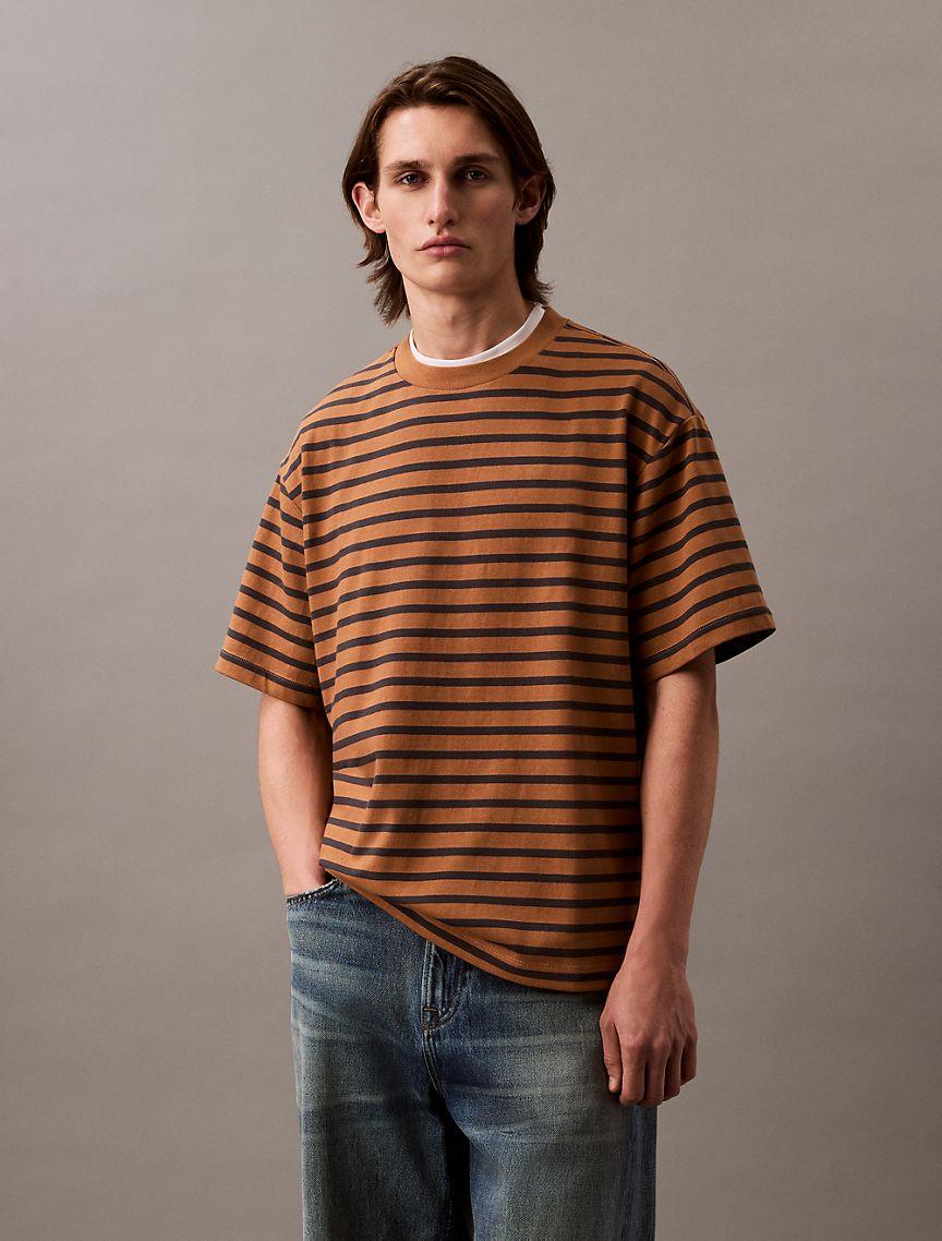 Bold Stripe Jersey Relaxed Tee Product Image