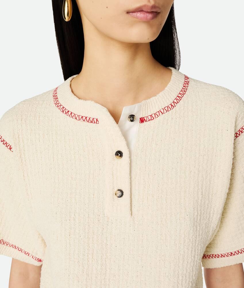 Women's Cotton Waffle T-Shirt in Chalk Product Image