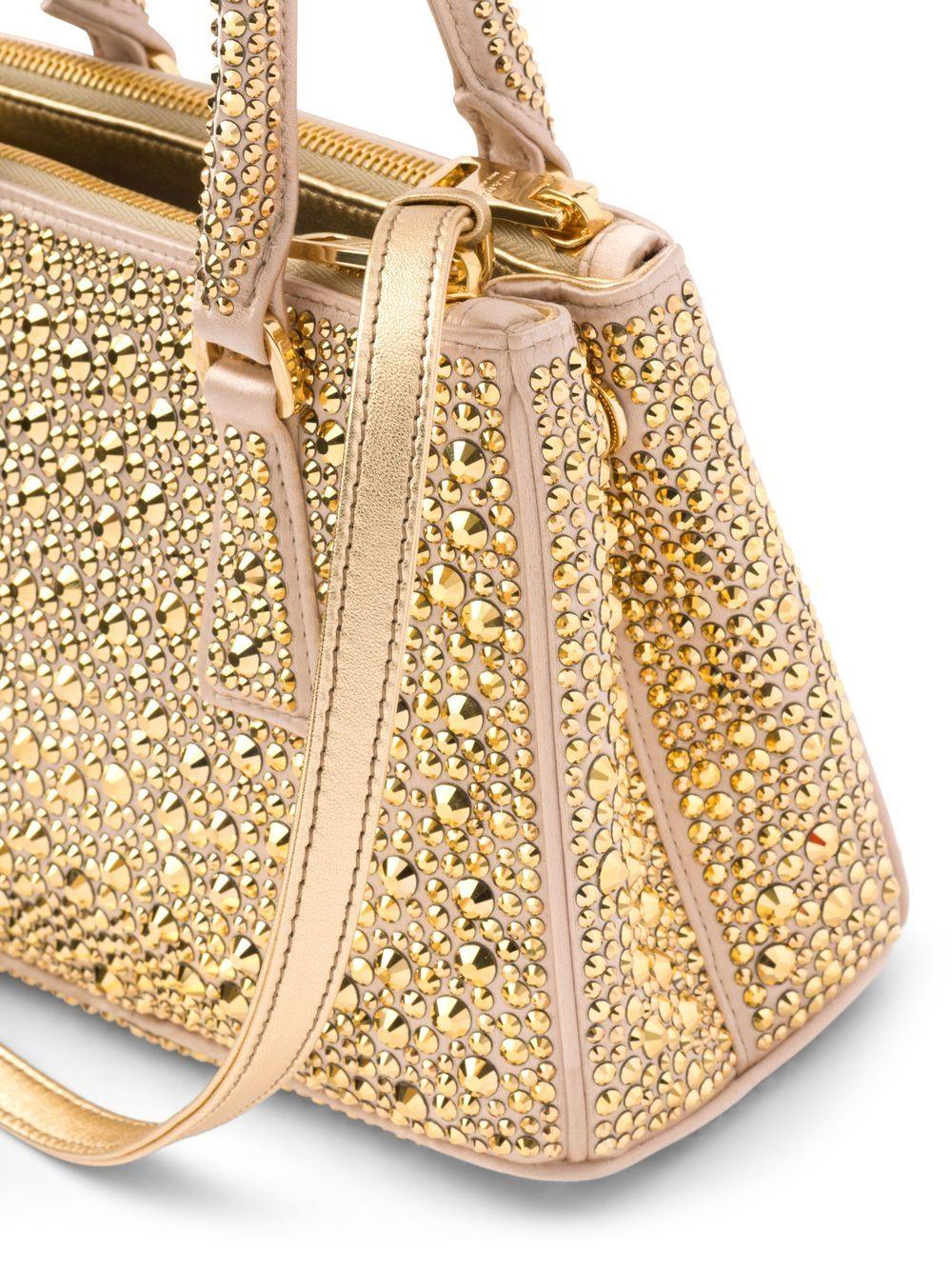 Galleria crystal-embellished satin mini bag Product Image