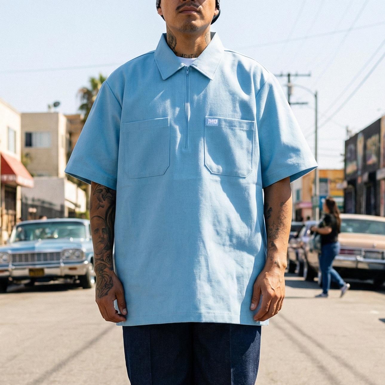 FB County Short Sleeve Zip Shirt Male Product Image