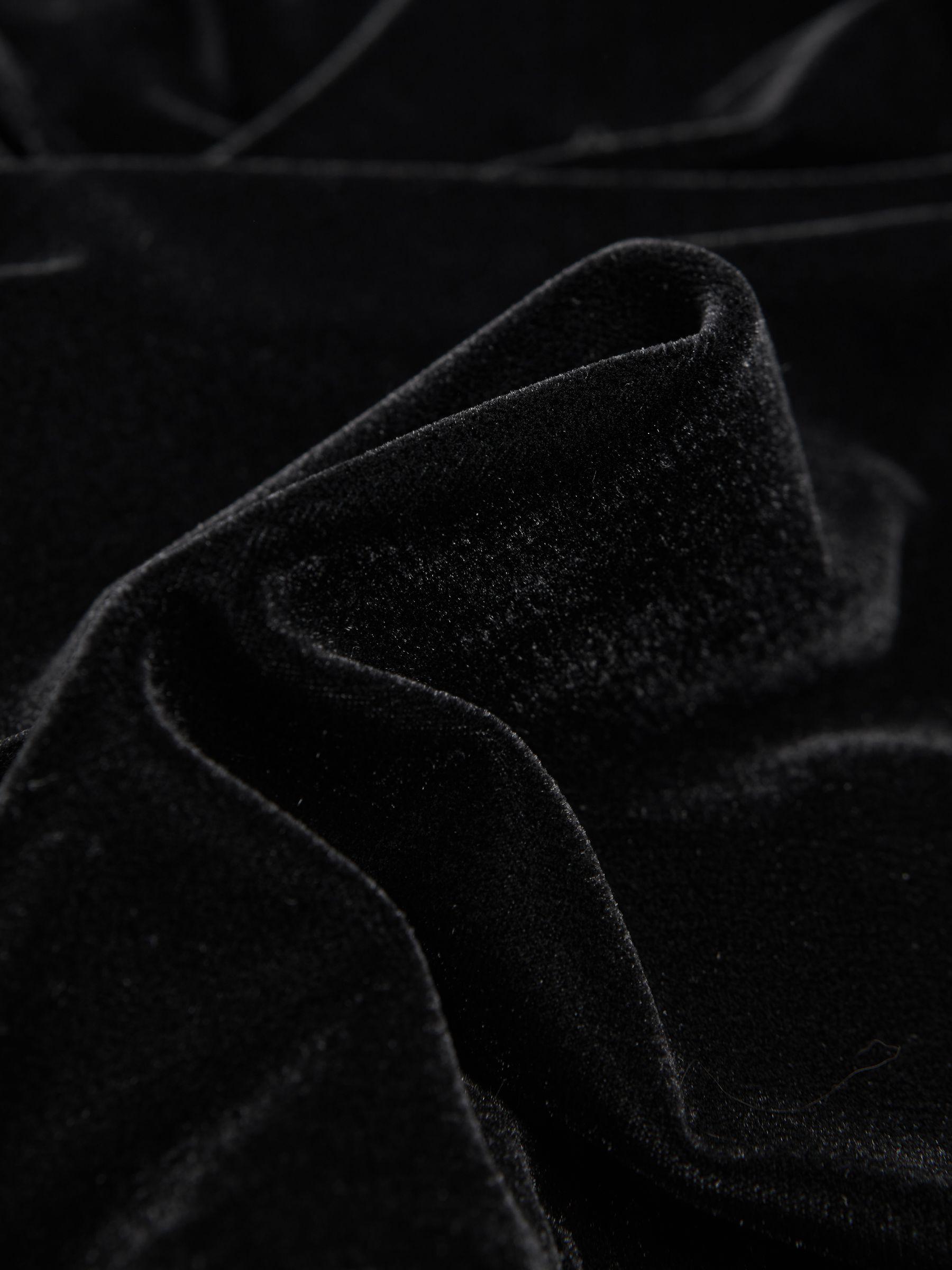 Florere Velvet V-Neck Mini Dress in Black Product Image