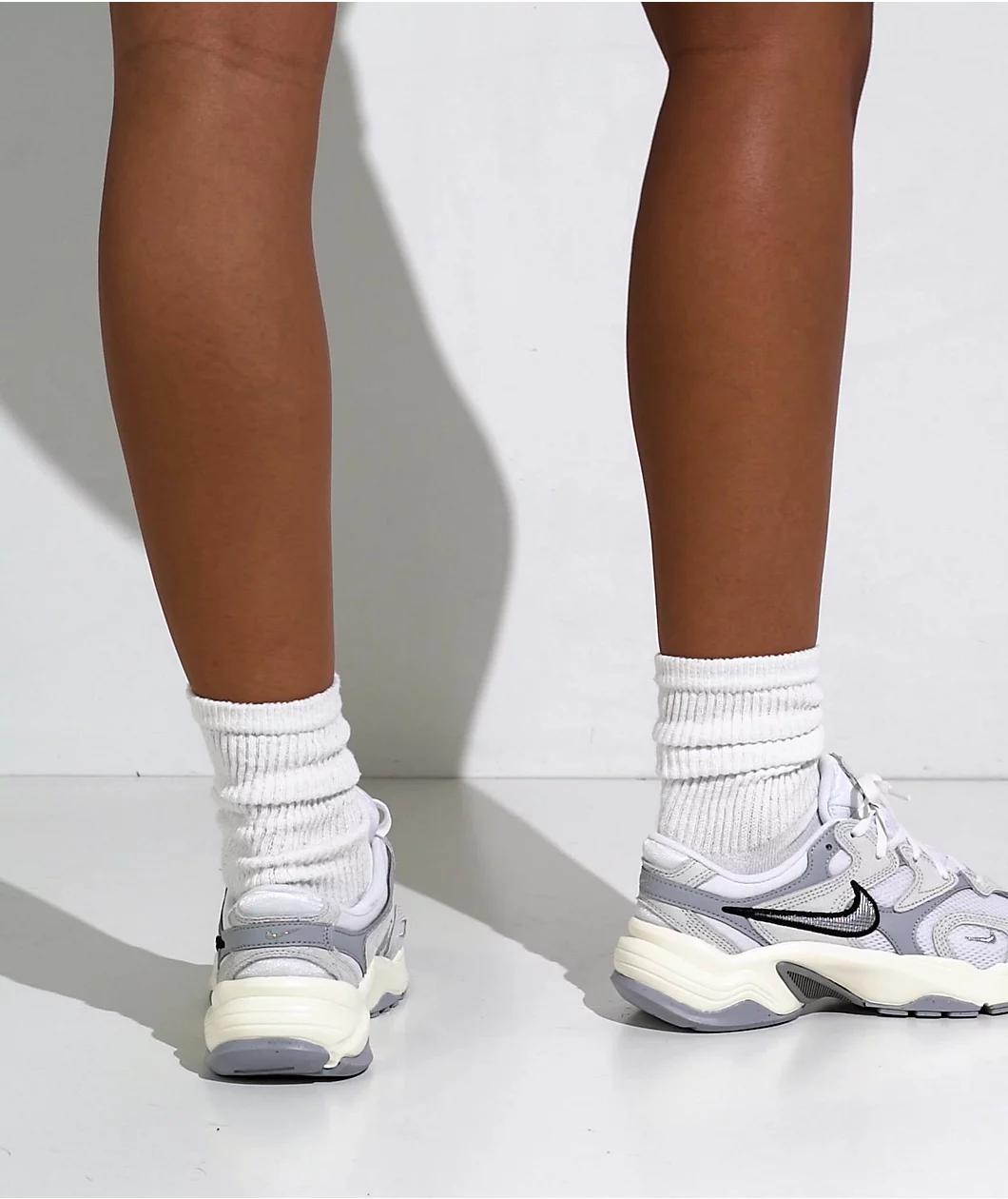 Nike AL8 White, Metallic Silver & Smoke Grey Shoes Product Image