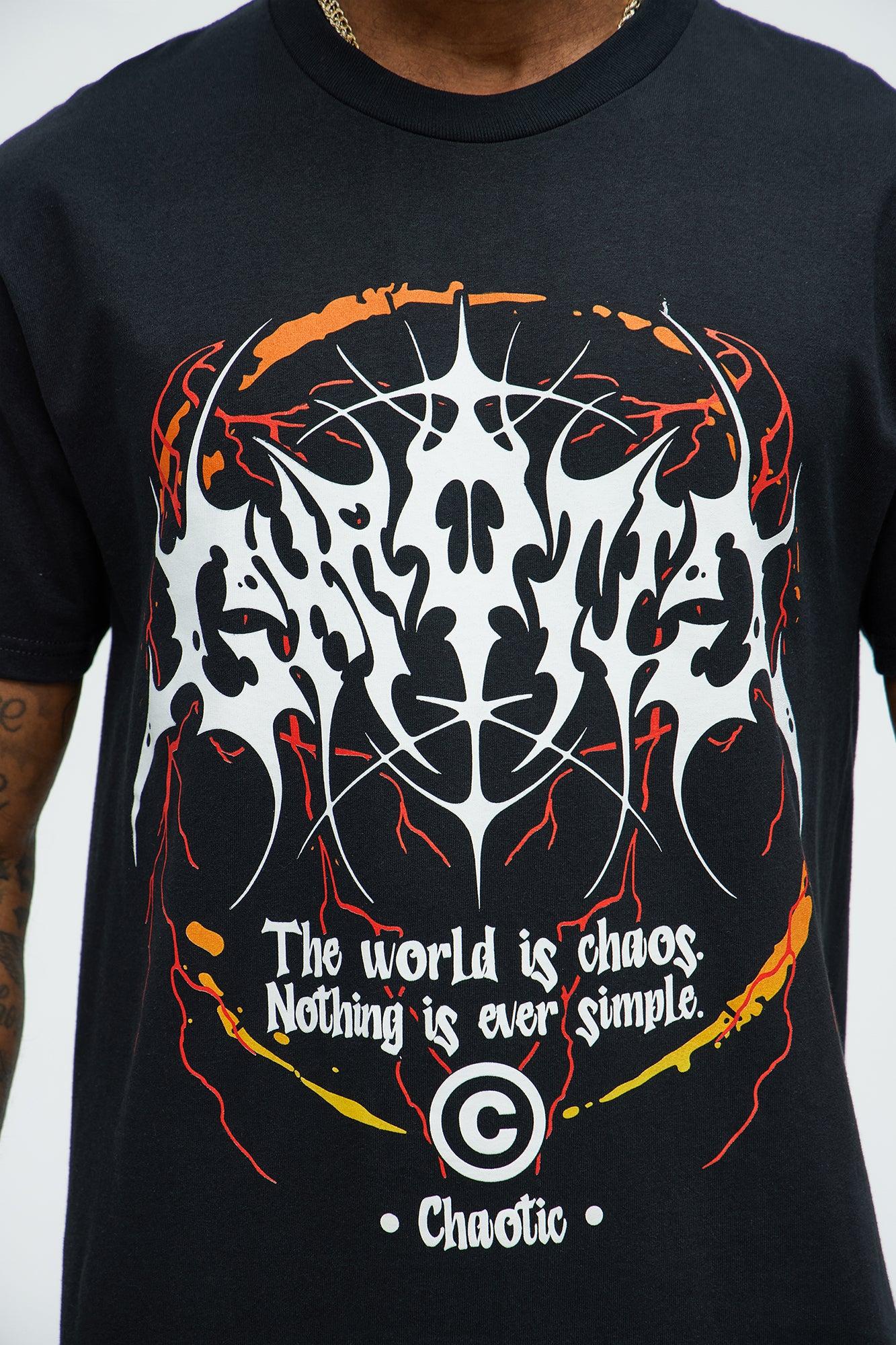 Chaotic Short Sleeve Tee - Black Product Image