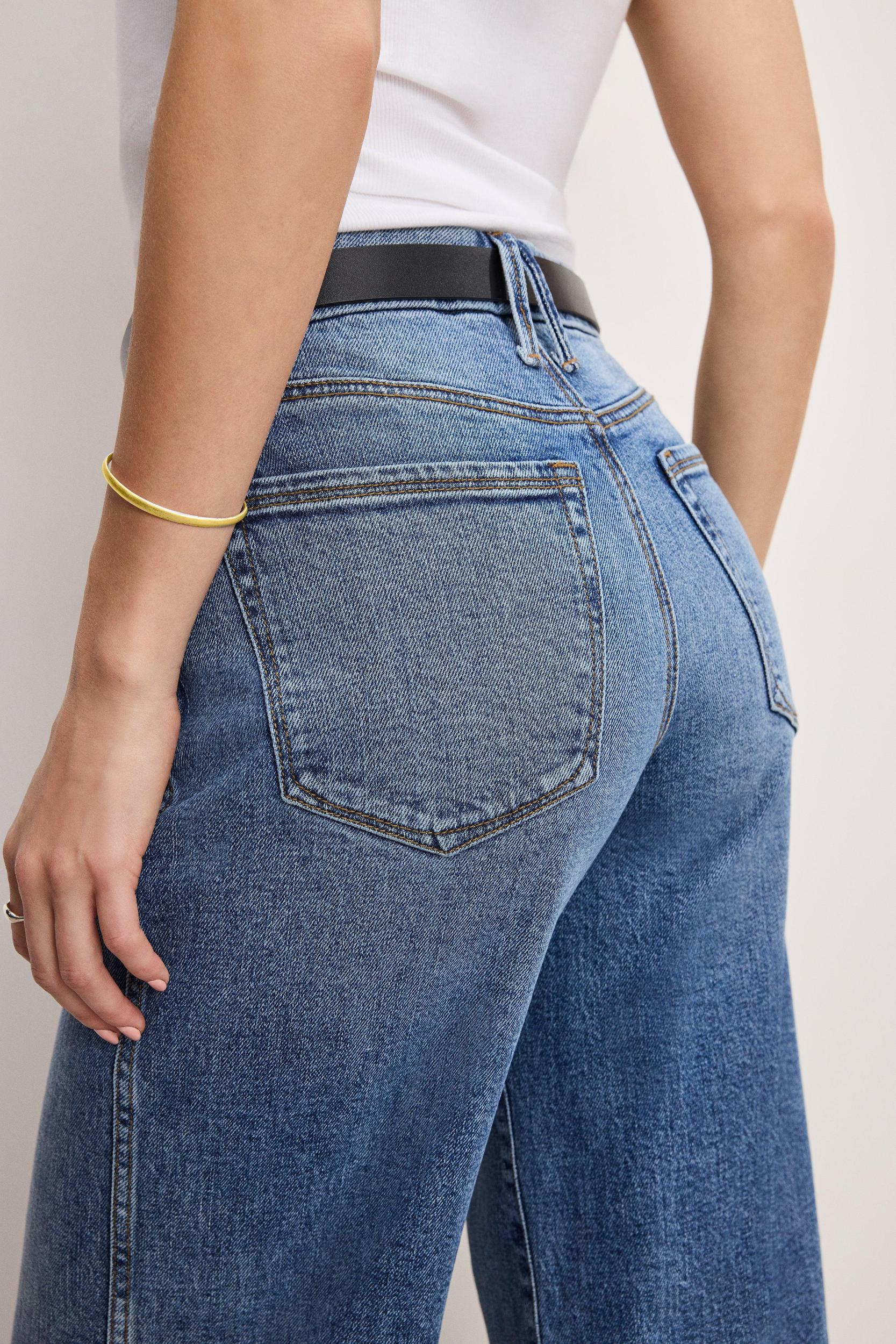GOOD SKATE WIDE CROPPED JEANS | INDIGO978 Product Image